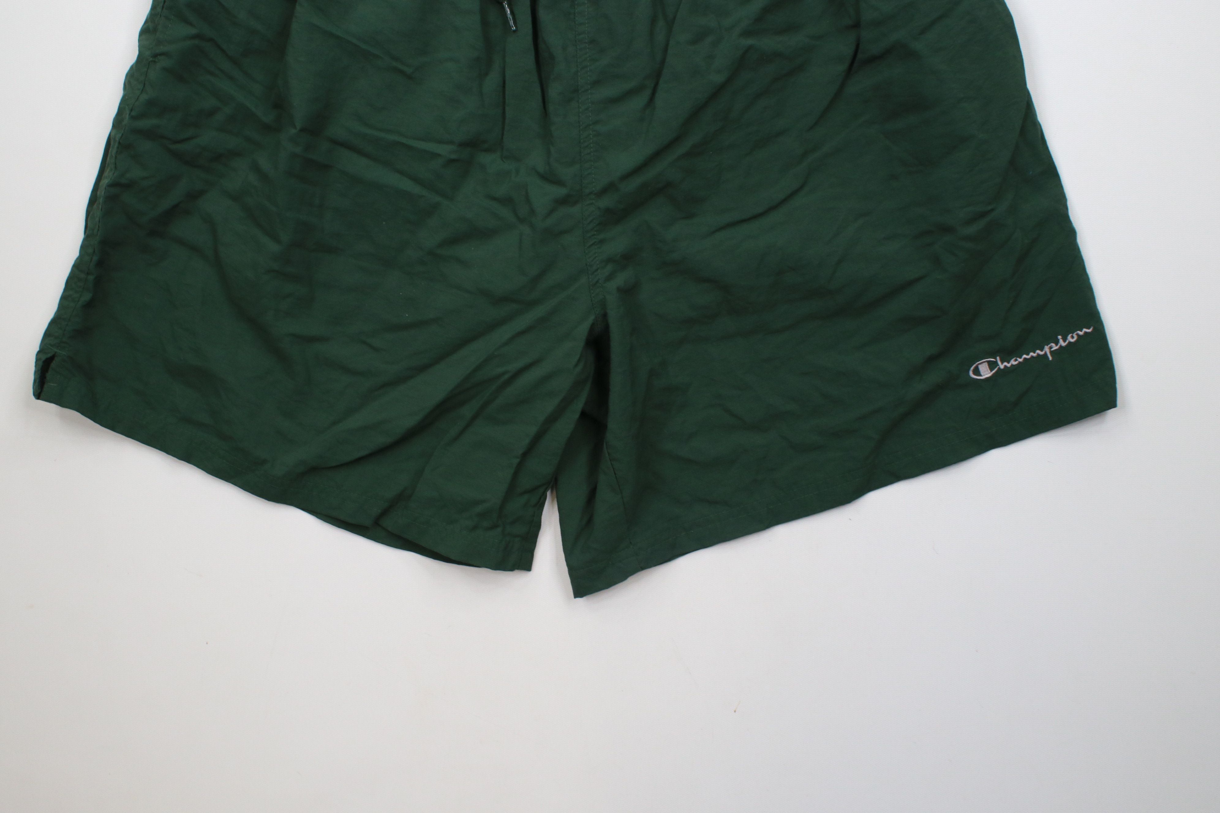 Champion × Vintage Vintage 90s Champion Lined Above Knee Shorts Baggies Green Size US 38 / EU 54 - 4 Thumbnail