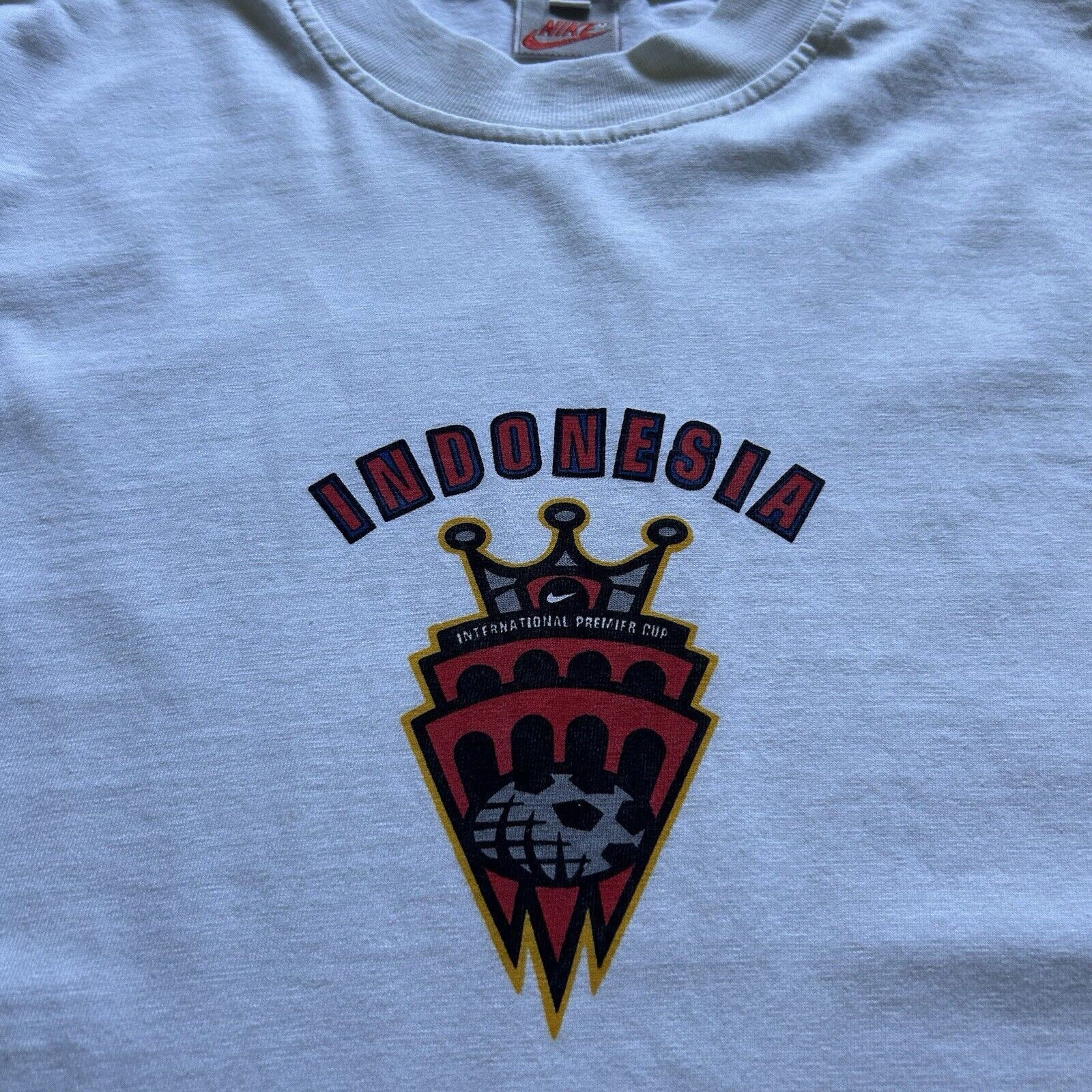 Nike × Vintage Vintage 90s Nike Indonesia International Premier Cup T Shirt Size US M / EU 48-50 / 2 - 3 Thumbnail