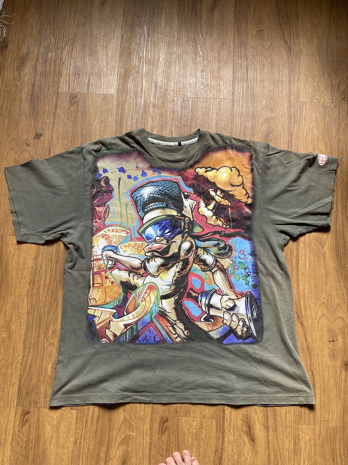 Vintage Vintage CONART Streetwear All Of Print 90s Green Size US XL / EU 56 / 4 - 1 Thumbnail