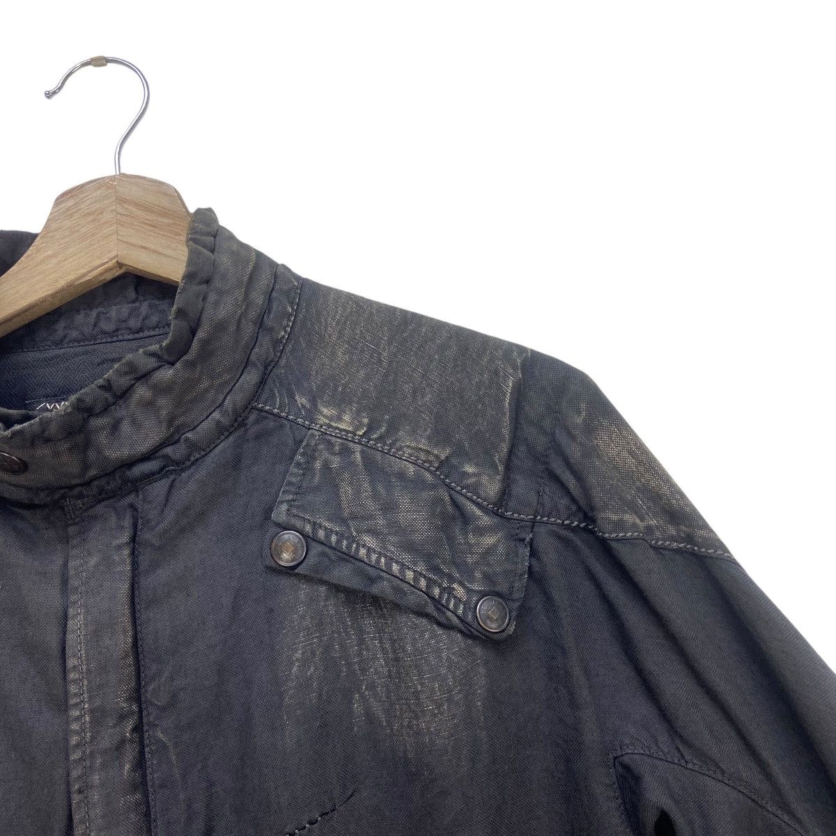 Marithe + Francois Girbaud MFG Distressed Design Lace Up Biker Style Jacket Size US S / EU 44-46 / 1 - 12 Thumbnail