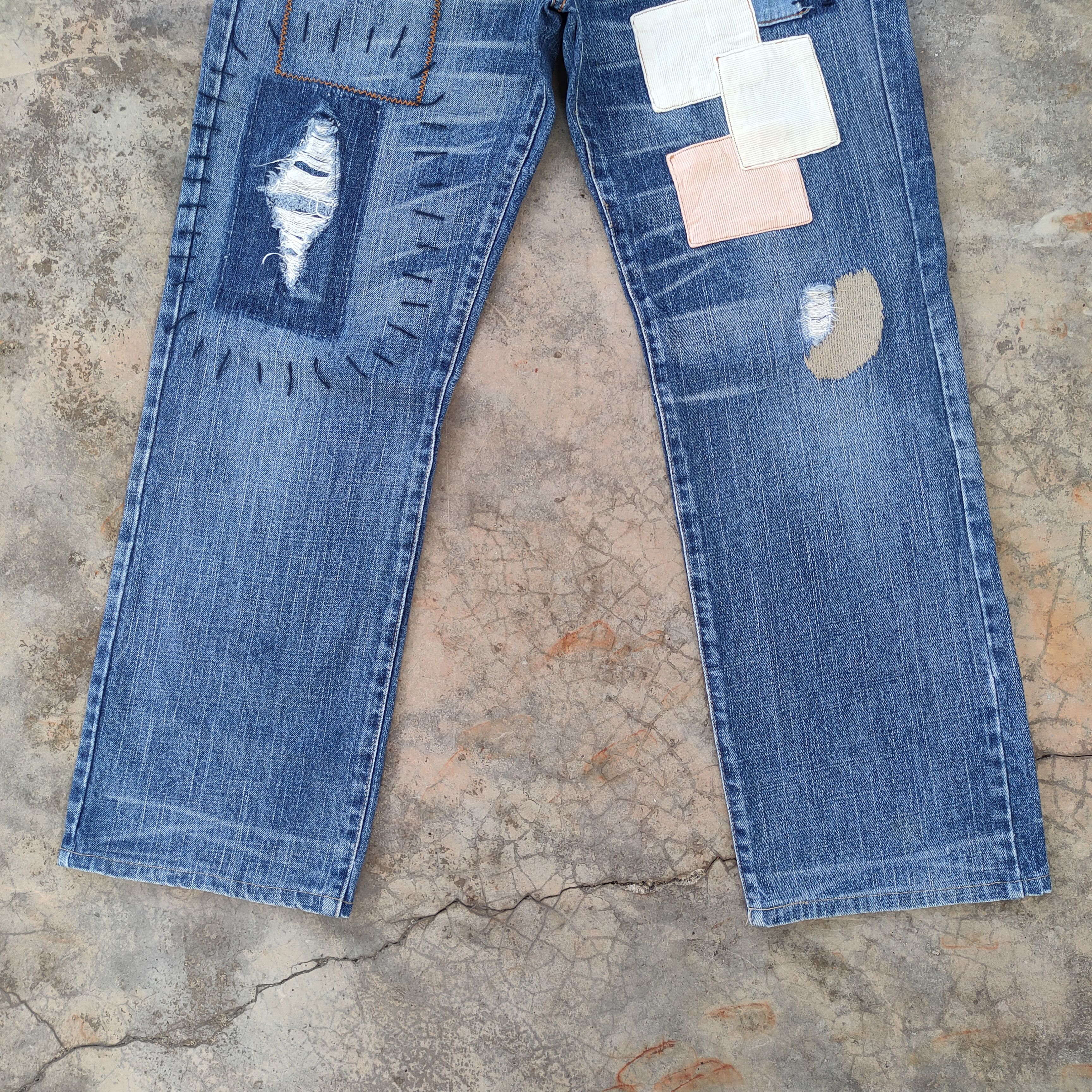 Japanese Brand × Jean × Vintage W30 VINTAGE BREATHMINT PATCH JEANS DENIM PANTS Size US 30 / EU 46 - 4 Thumbnail