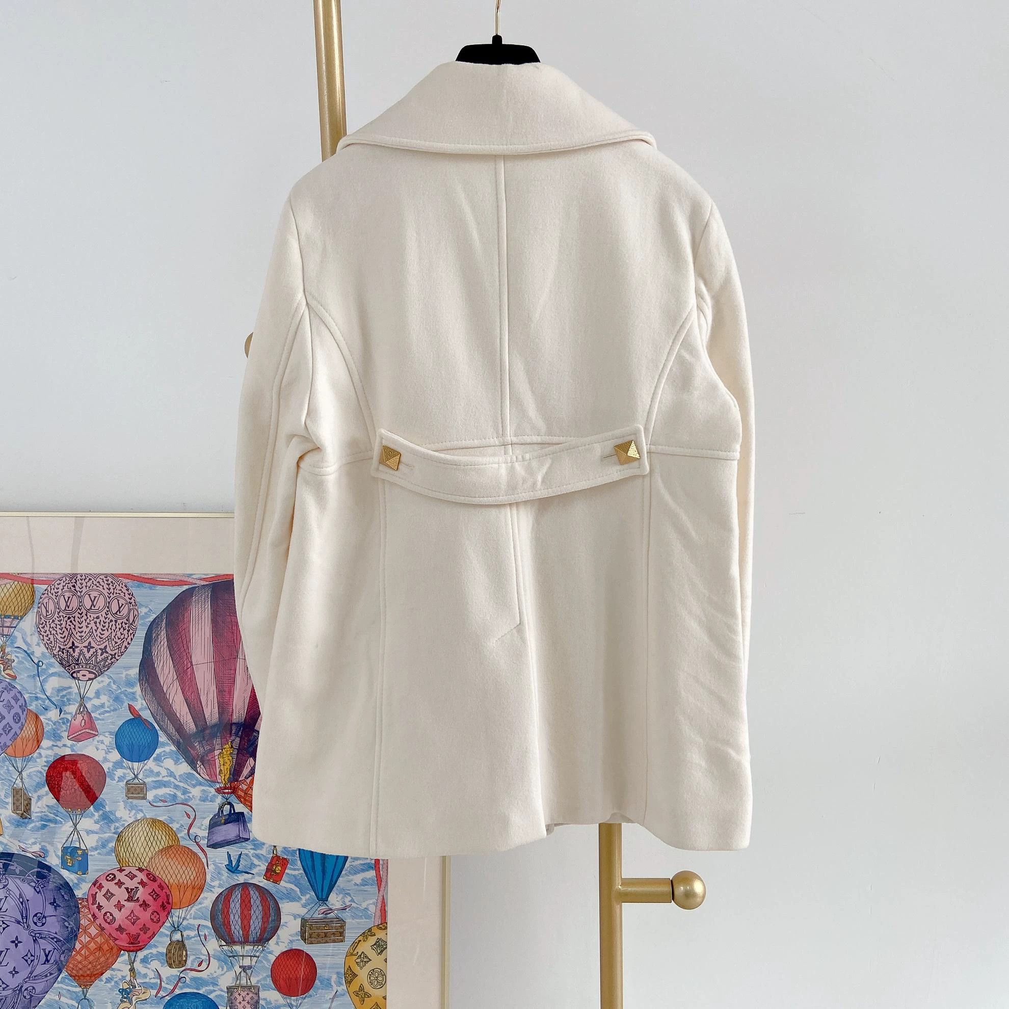 Valentino Valentino White Wool Jacket 46 Size L / US 10 / IT 46 - 2 Thumbnail