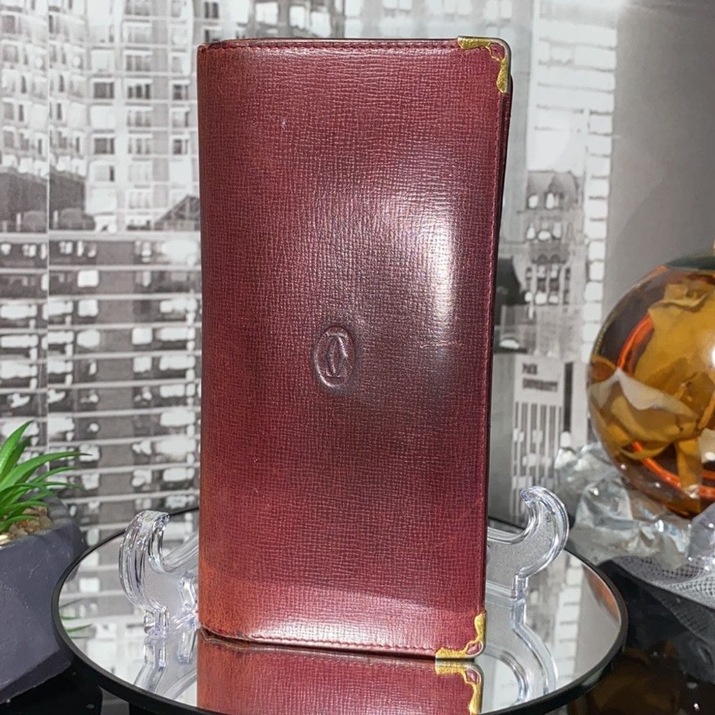 Cartier Authentic Cartier Leather Wallet Size ONE SIZE - 2 Thumbnail