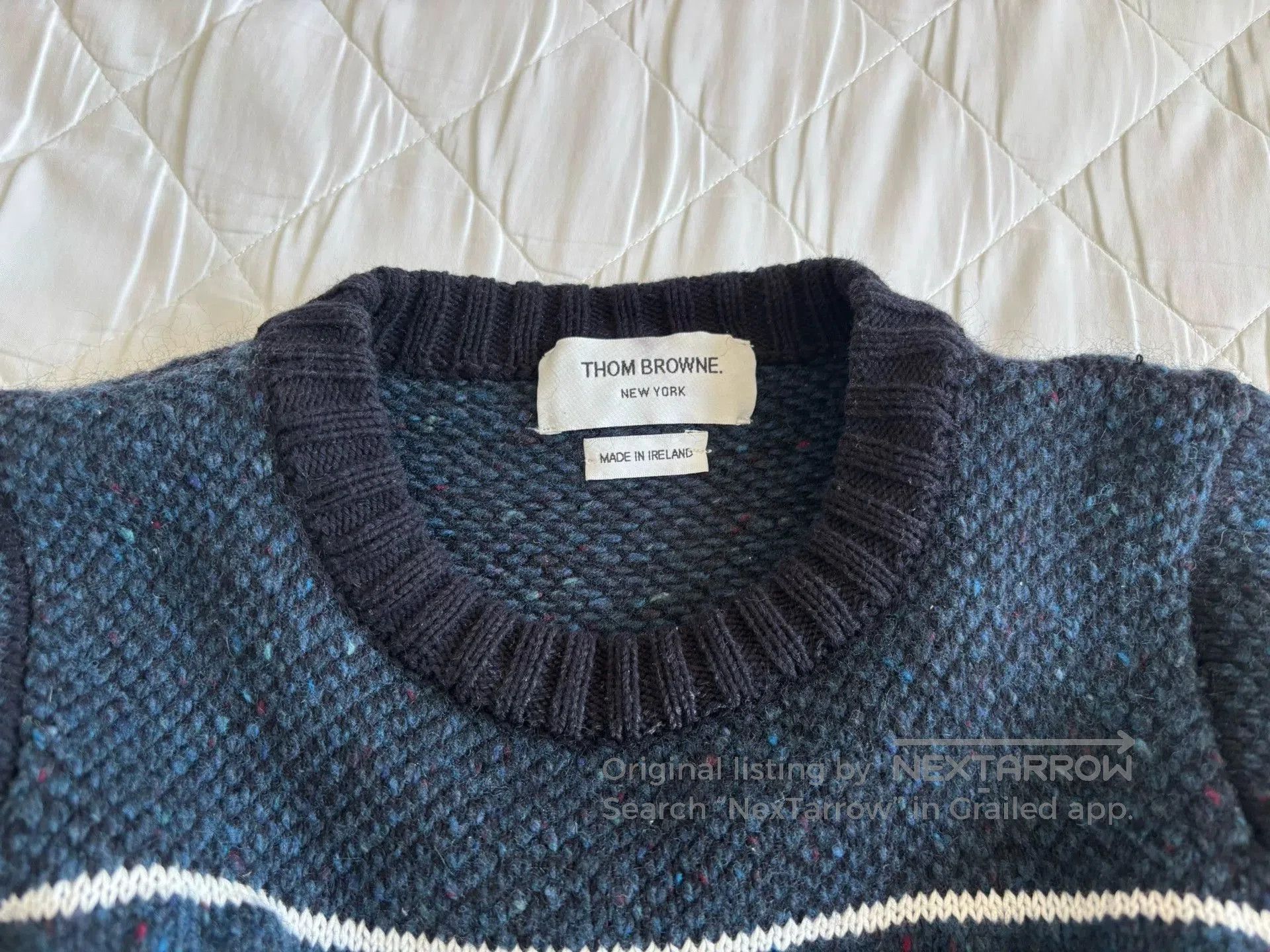Thom Browne ThomBrowne Navy Stripe Wool Sweater 0. Size US XXS / EU 40 - 2 Thumbnail
