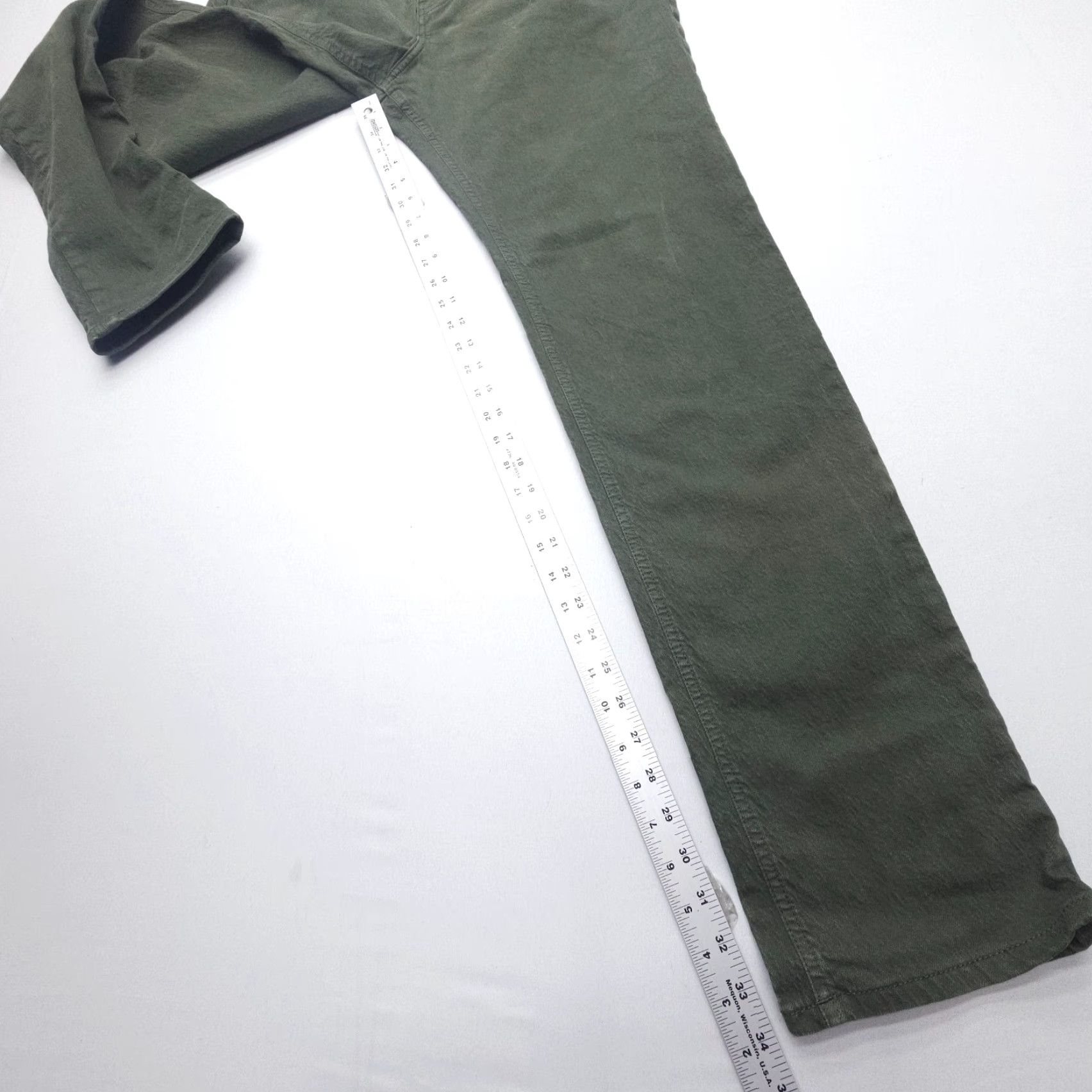 Denime SPoke London Jeans 37 x 34 Denim Regular Straight Mens Green Stretch 5-Pocket London Theme Regular Waist 37in Inseam 34in Mens Jeans Size US 37 - 4 Thumbnail