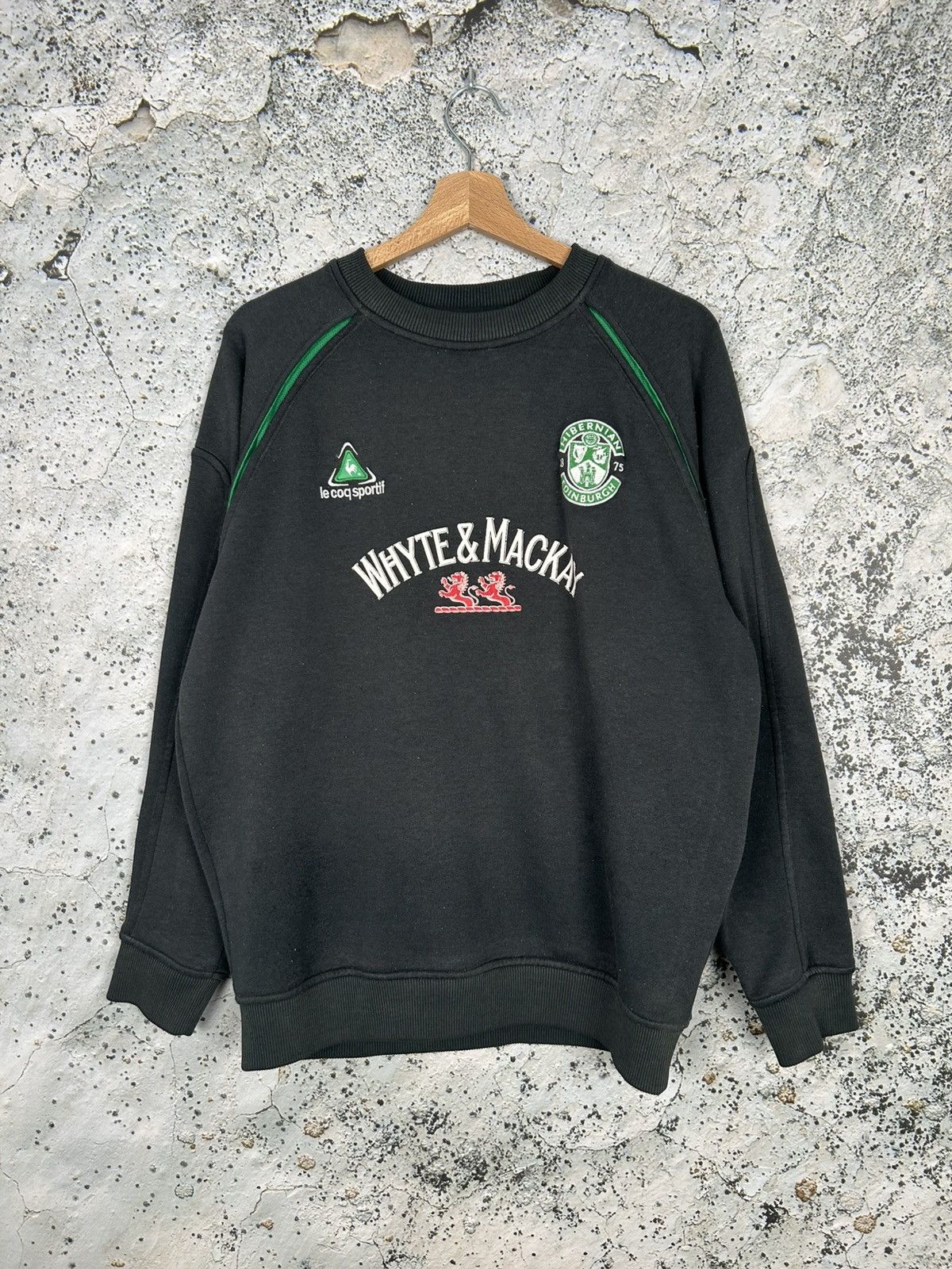 Le Coq Sportif Vintage Le Coq Sportif Hibernian Edinburgh Football Soccer Size US M / EU 48-50 / 2 - 1 Thumbnail