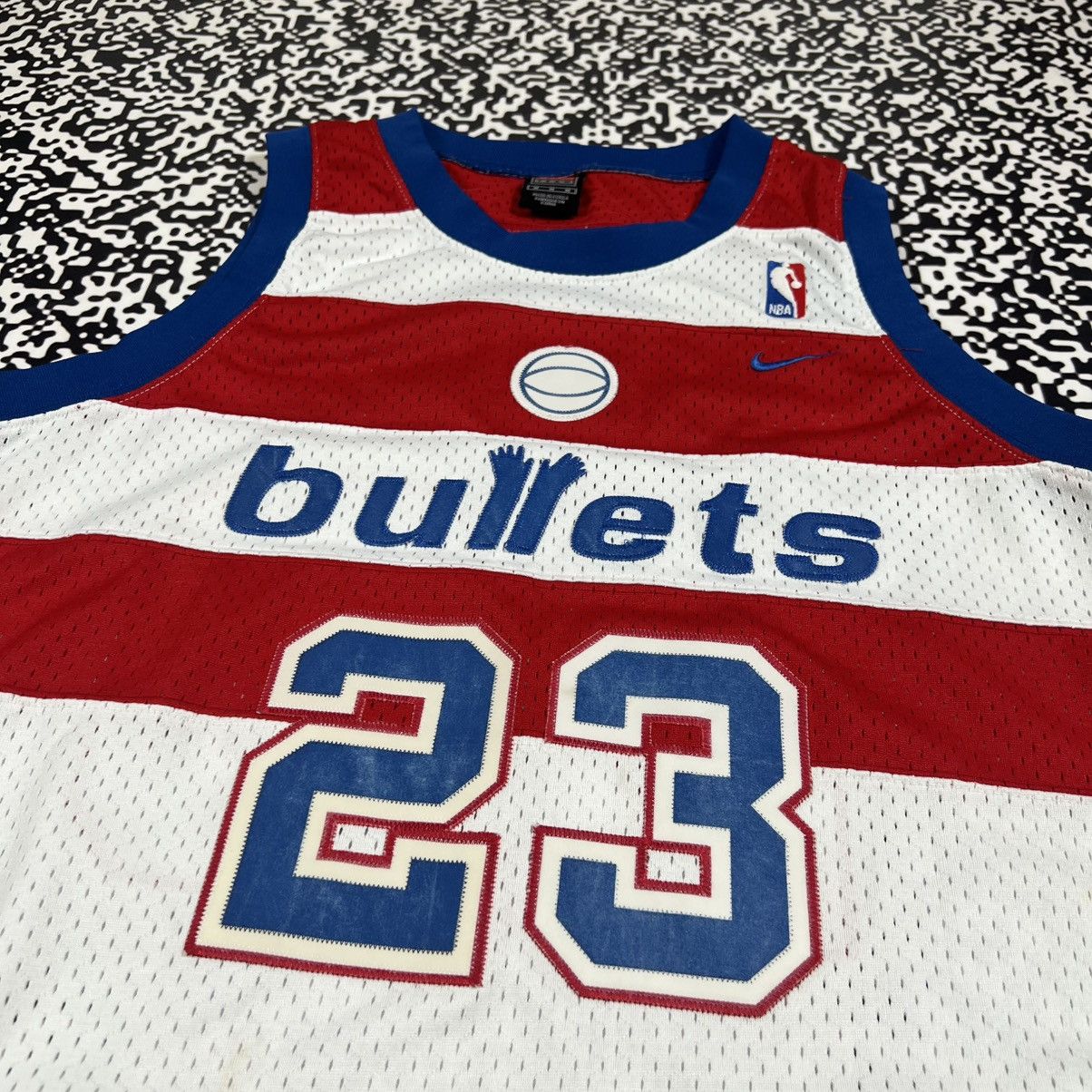 Nike Vintage 90s Nike 23 Jordan Washington Bullets NBA Jersey Size US M / EU 48-50 / 2 - 8 Thumbnail