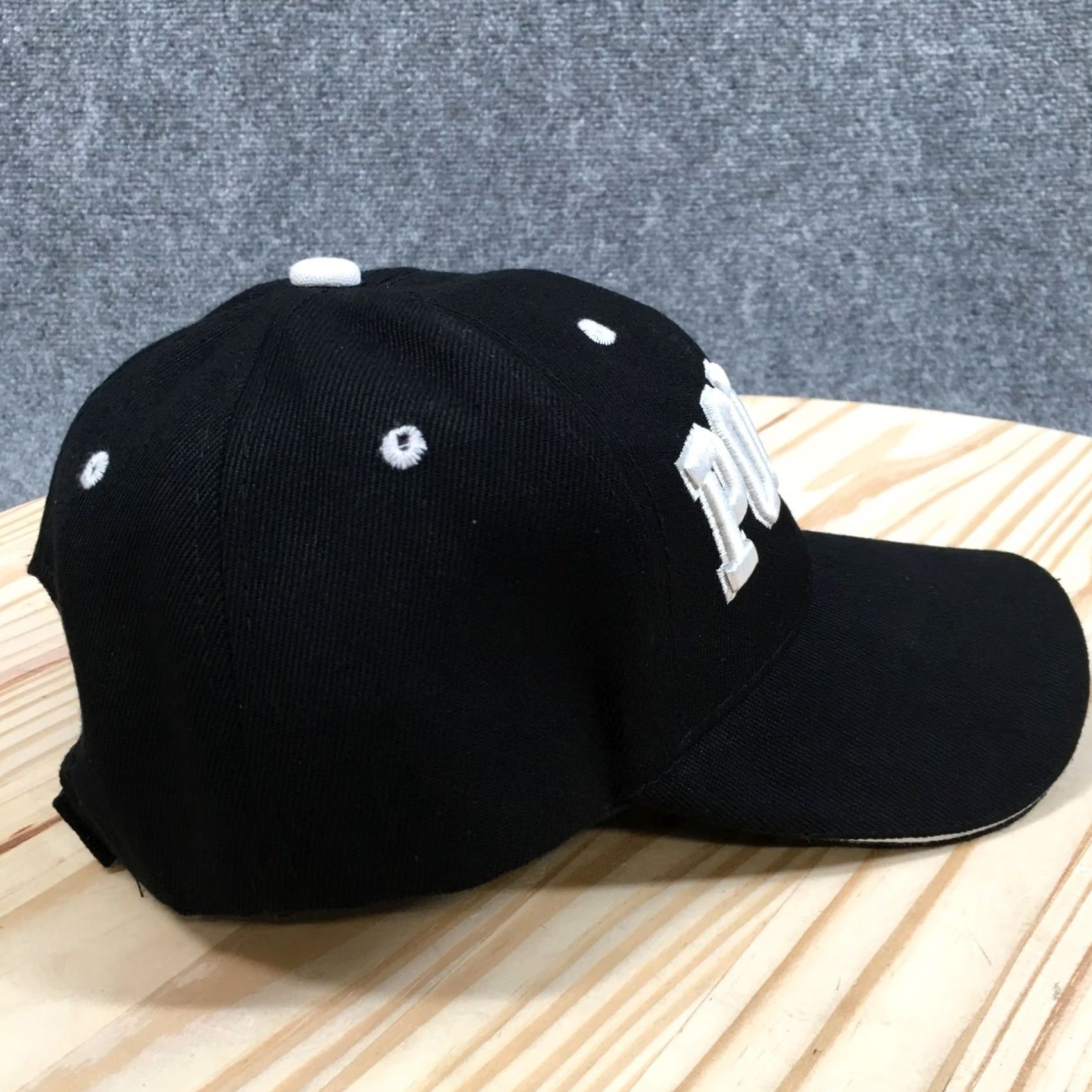 Vintage Baseball Cap Police Unisex Black One Size Adjustable Curved Brim Embroidered Size ONE SIZE - 7 Thumbnail