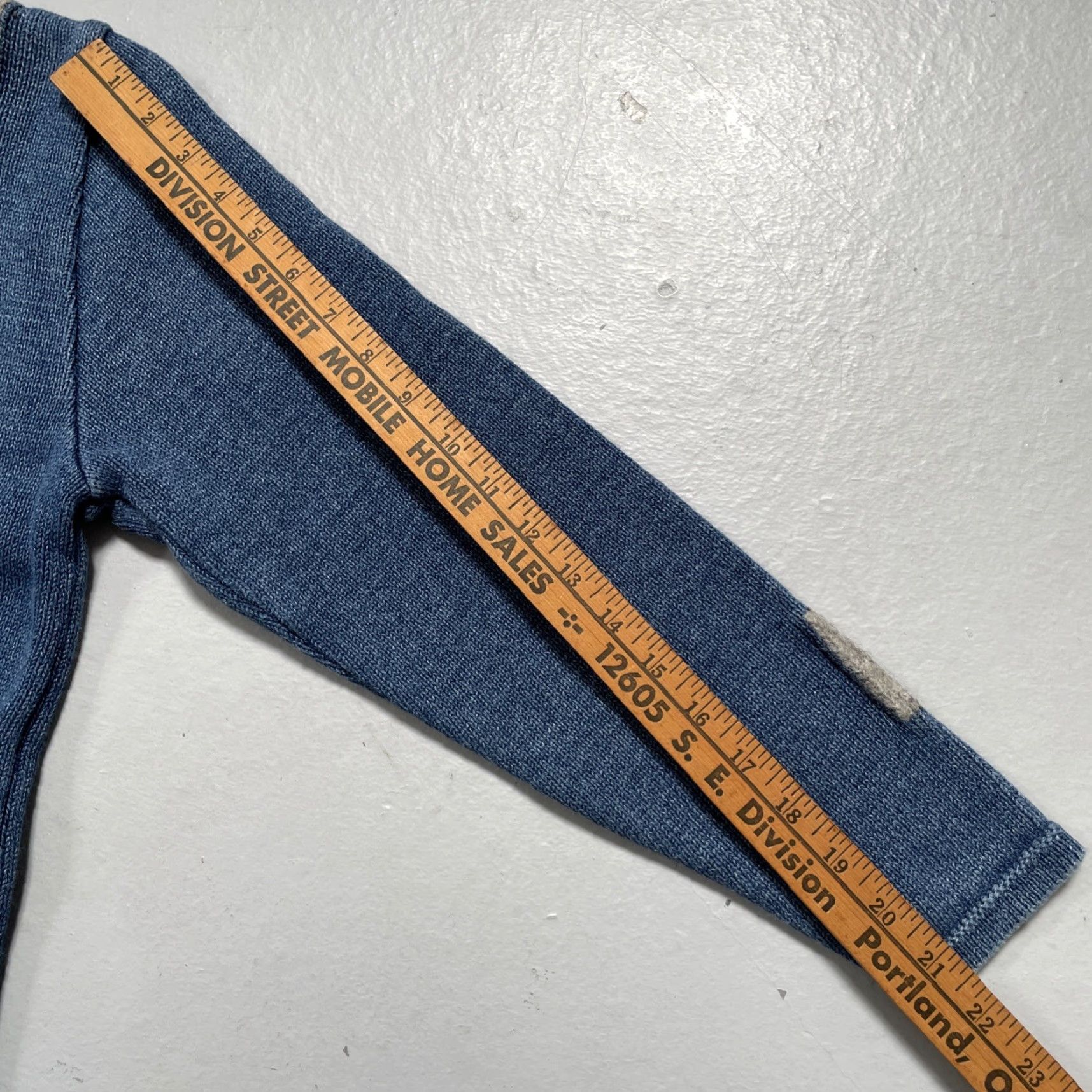 Vintage Blue Willi’s Wool Cotton Knit Sweater Denim Indigo Blue 90s Vintage Womens M - Danish Made Size M / US 6-8 / IT 42-44 - 6 Thumbnail