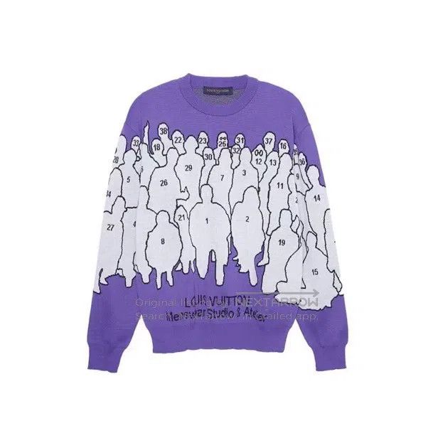 Louis Vuitton Louis Vuitton Purple character logo jacquard cartoon sweat Size US M / EU 48-50 / 2 - 1 Thumbnail