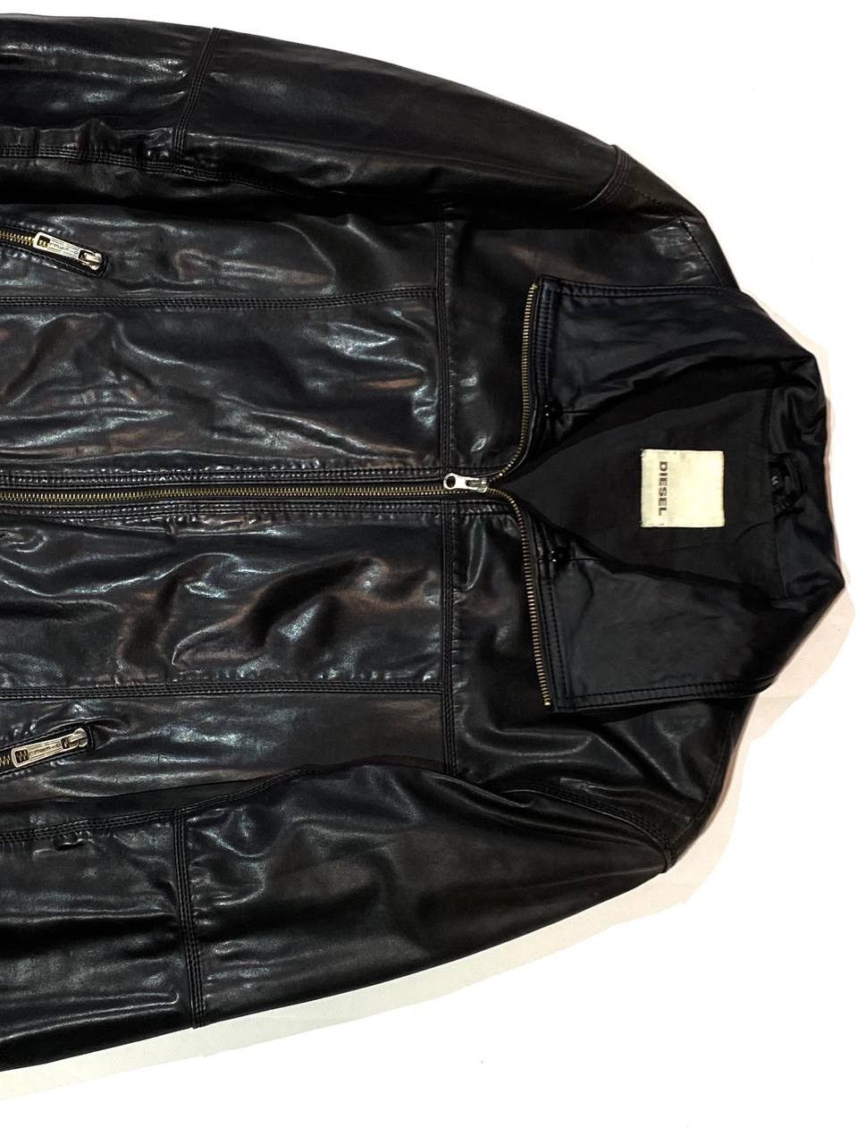 Diesel Diesel Men Leather Jacket Size US L / EU 52-54 / 3 - 3 Thumbnail