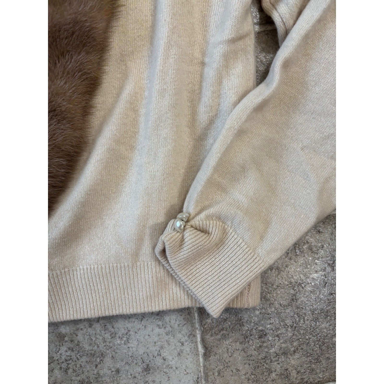 Other Vintage Cameron Classics Cashmere Cardigan Mink Fur Collar Size S / US 4 / IT 40 - 6 Thumbnail
