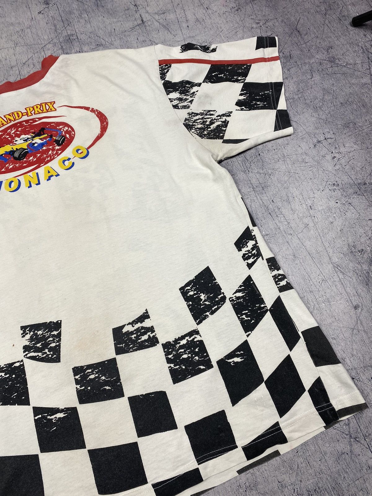 Vintage Vintage 90s Monaco Grand Prix AOP Racing Tee Size US XL / EU 56 / 4 - 19 Thumbnail