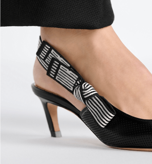 Dior o1w1db10426 KCV370 Toujours Slingback Pumps in Black Size US 6 / IT 36 - 5 Thumbnail