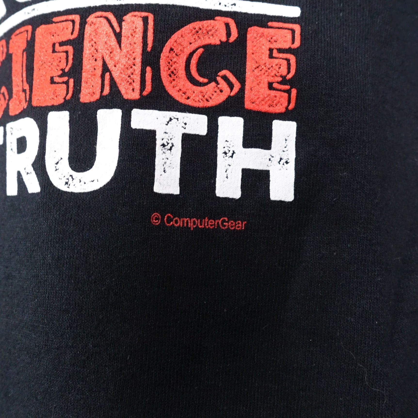 Gildan Vintage No Science No Truth Know Science Know Truth Computer Gear T-Shirt Unisex Adults XL Black Size US XL / EU 56 / 4 - 3 Thumbnail