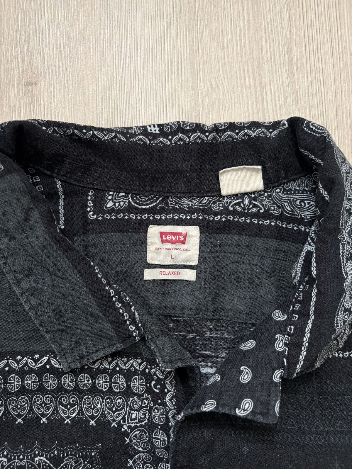 Levi's Levis Bandana Patchwork Short Sleeve Shirt Size US L / EU 52-54 / 3 - 3 Thumbnail