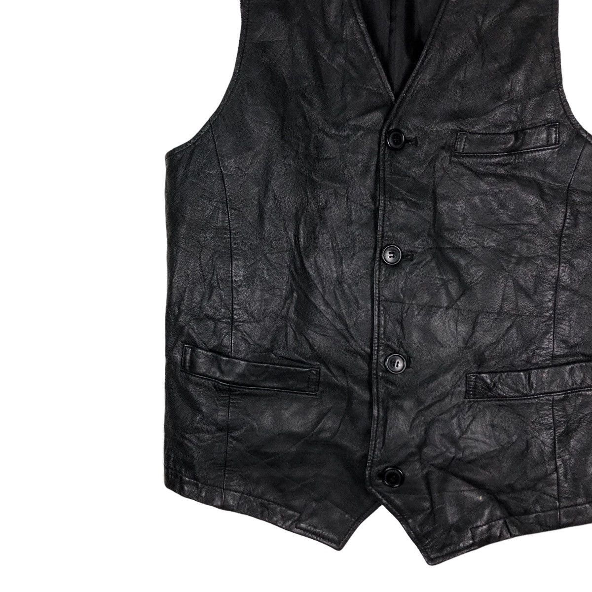 Japanese Brand 📌VINTAGE LEATHER TANK TOP VEST BIKER BONSKIP JAPAN Size US M / EU 48-50 / 2 - 12 Thumbnail