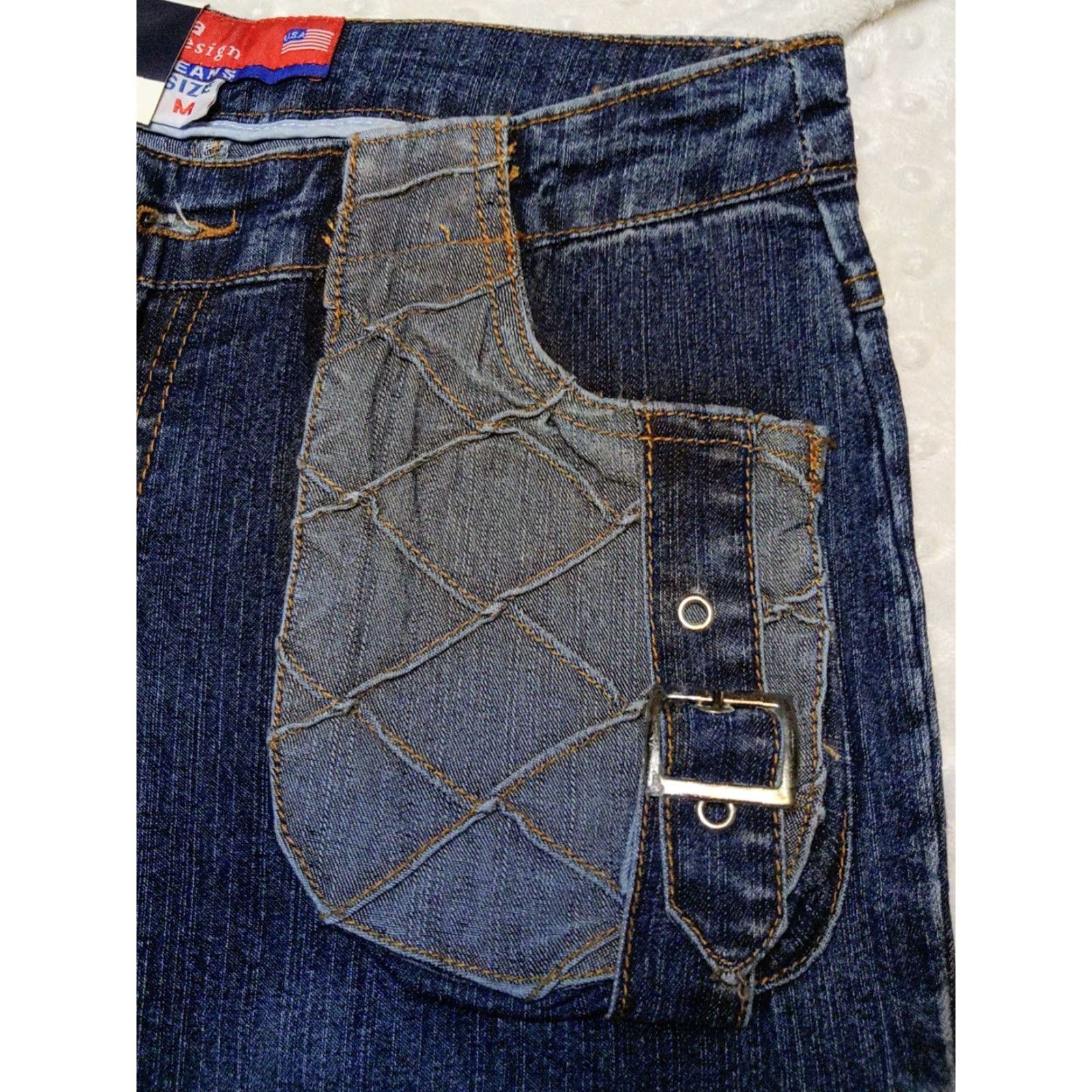Denime VINTAGE Joana Designs Women's Classic Flare Jeans Blue Denim Embroidered Size Med 30 USA Size 30" / US 8 / IT 44 - 3 Thumbnail