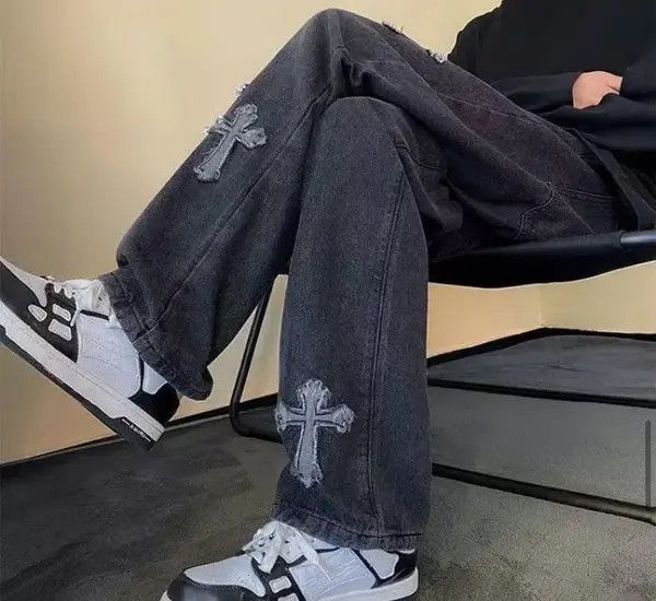 Japanese Brand Hirose x Yuki High street cross patch embroidered jeans Size US 32 / EU 48 - 6 Thumbnail