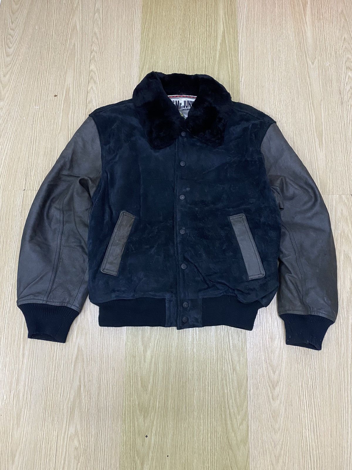 Leather Mr Junko jeans big logo leather varsity jacket Size US L / EU 52-54 / 3 - 2 Thumbnail