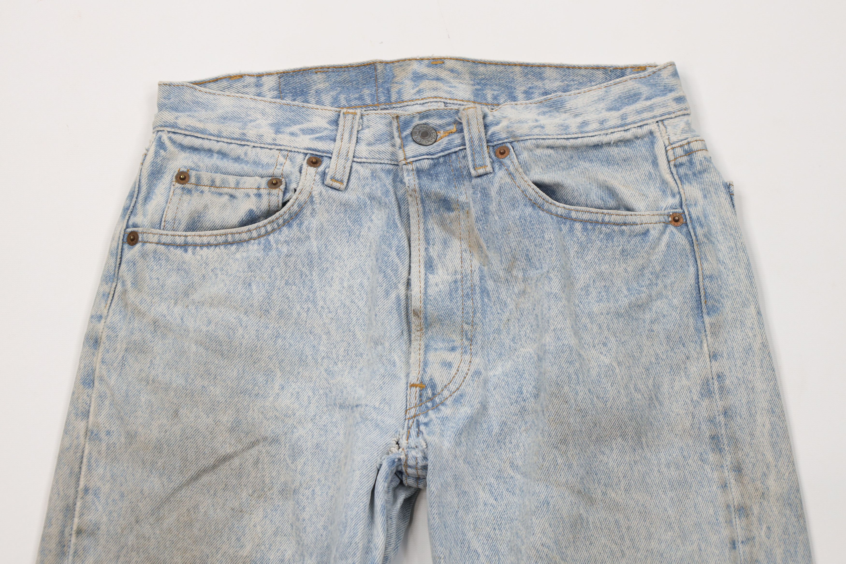 Levi's Vintage 80s Levis 501xx Wash Button Fly Original Jeans USA Size US 29 - 2 Thumbnail
