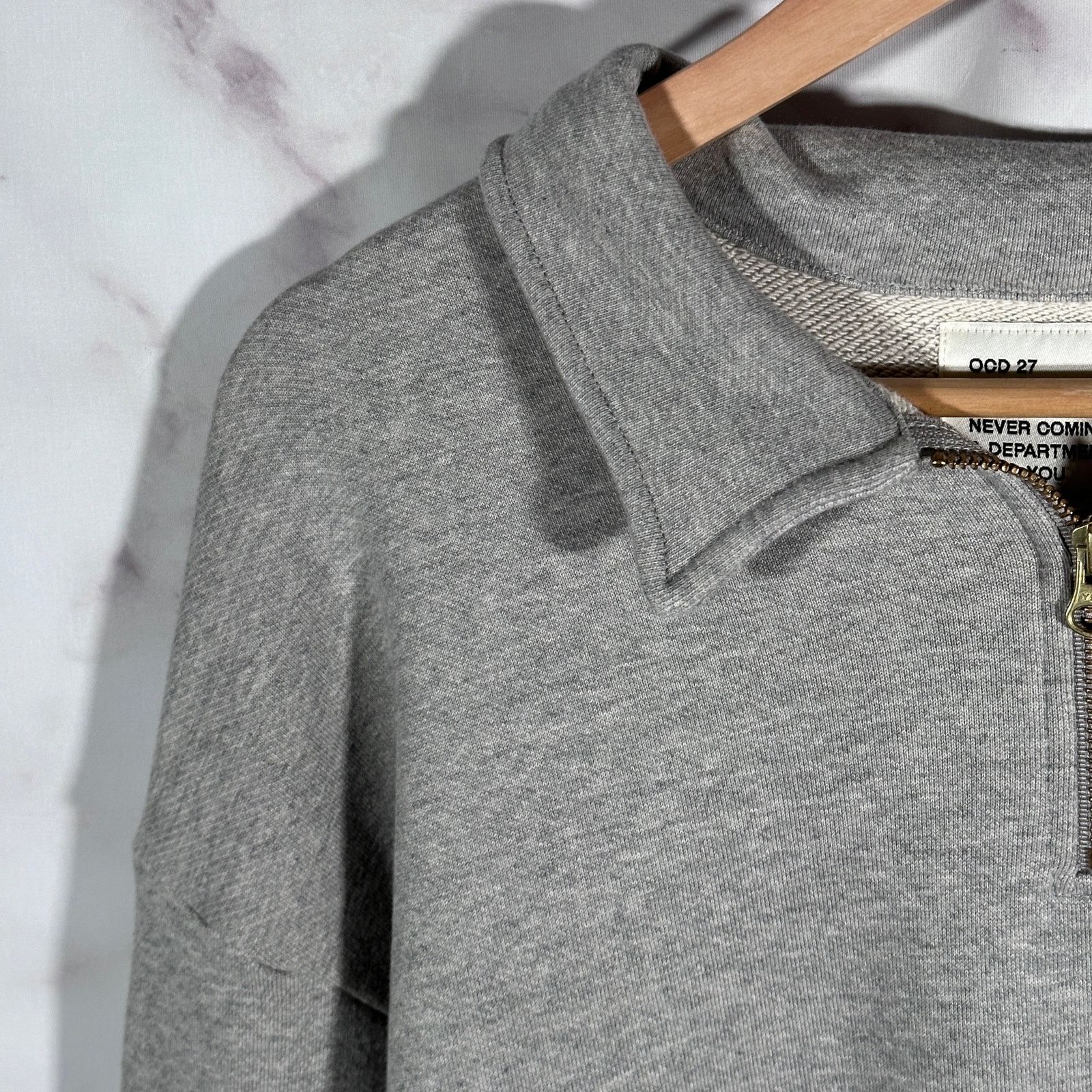 Other Hirshleifers OCD27 Grey Half-Zip Sweatshirt Size US XL / EU 56 / 4 - 4 Thumbnail