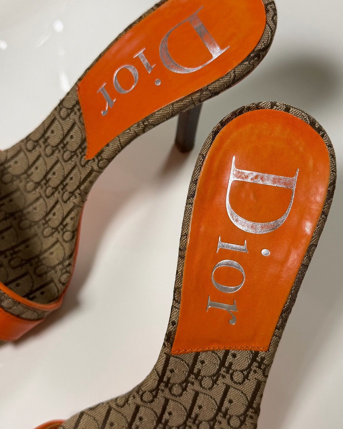 Dior CHRISTIAN DIOR S/S 2005 Diorissimo Trotter Slide Heeled Mule Size US 4.5 / IT 34.5 - 6 Thumbnail