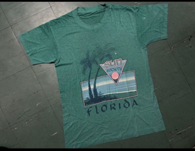 Designer × Vintage Vintage T-shirt Florida Hawaii 80s Size US L / EU 52-54 / 3 - 1 Thumbnail