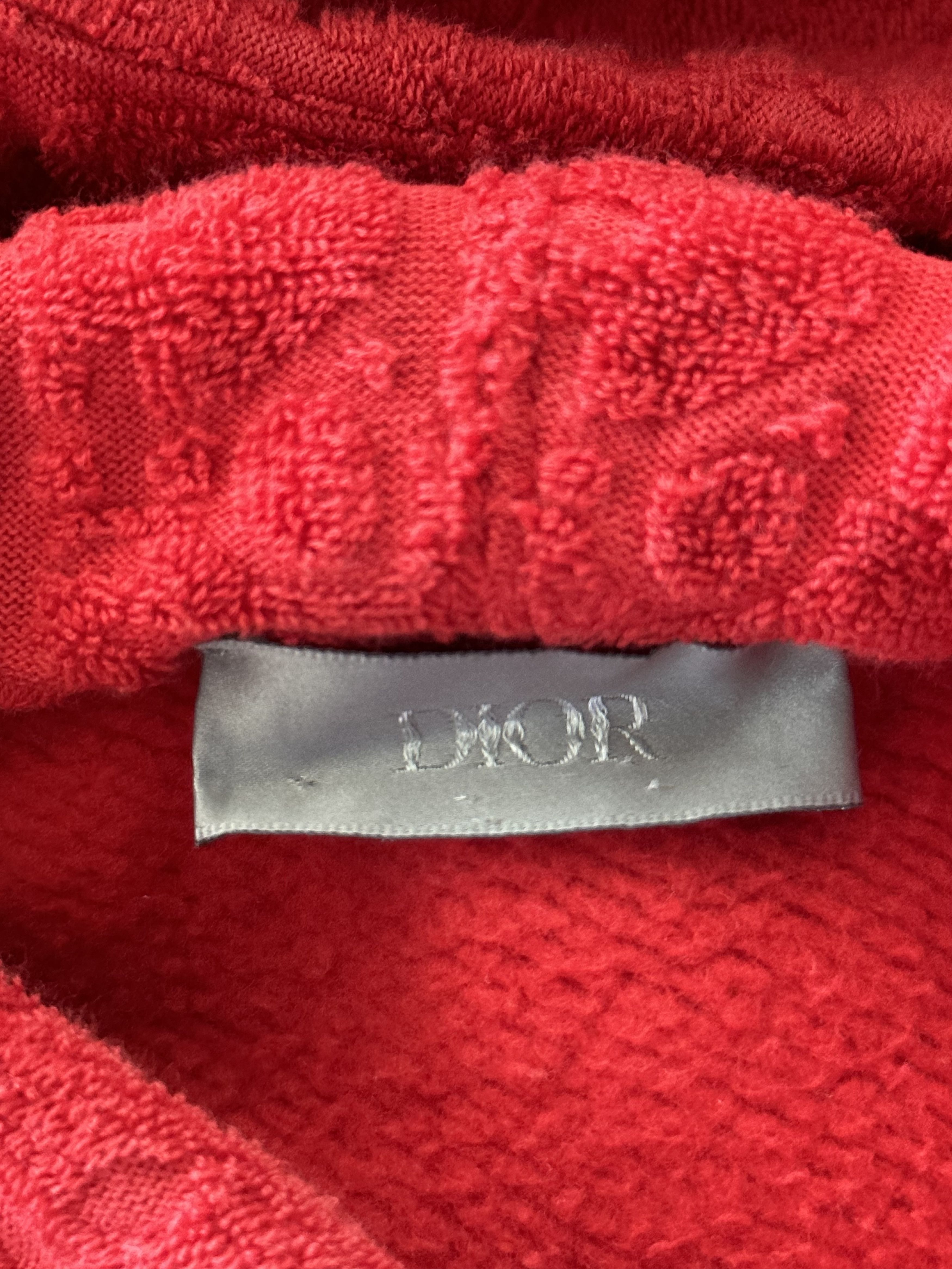 Dior Dior Red Oblique Towel Hoodie Size US S / EU 44-46 / 1 - 3 Thumbnail