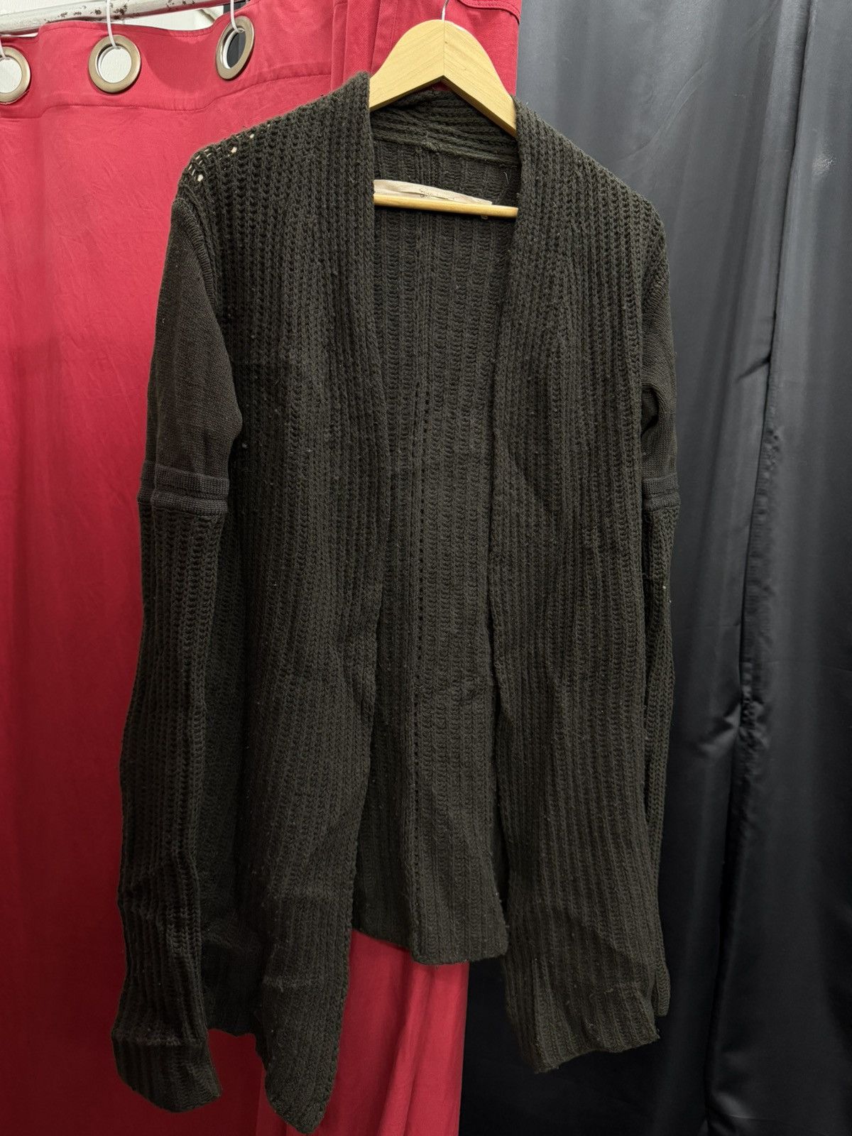 Rick Owens Rick Owens FW 2004 Queen Long Wool Cardigan Knitted Archive Size US L / EU 52-54 / 3 - 3 Thumbnail