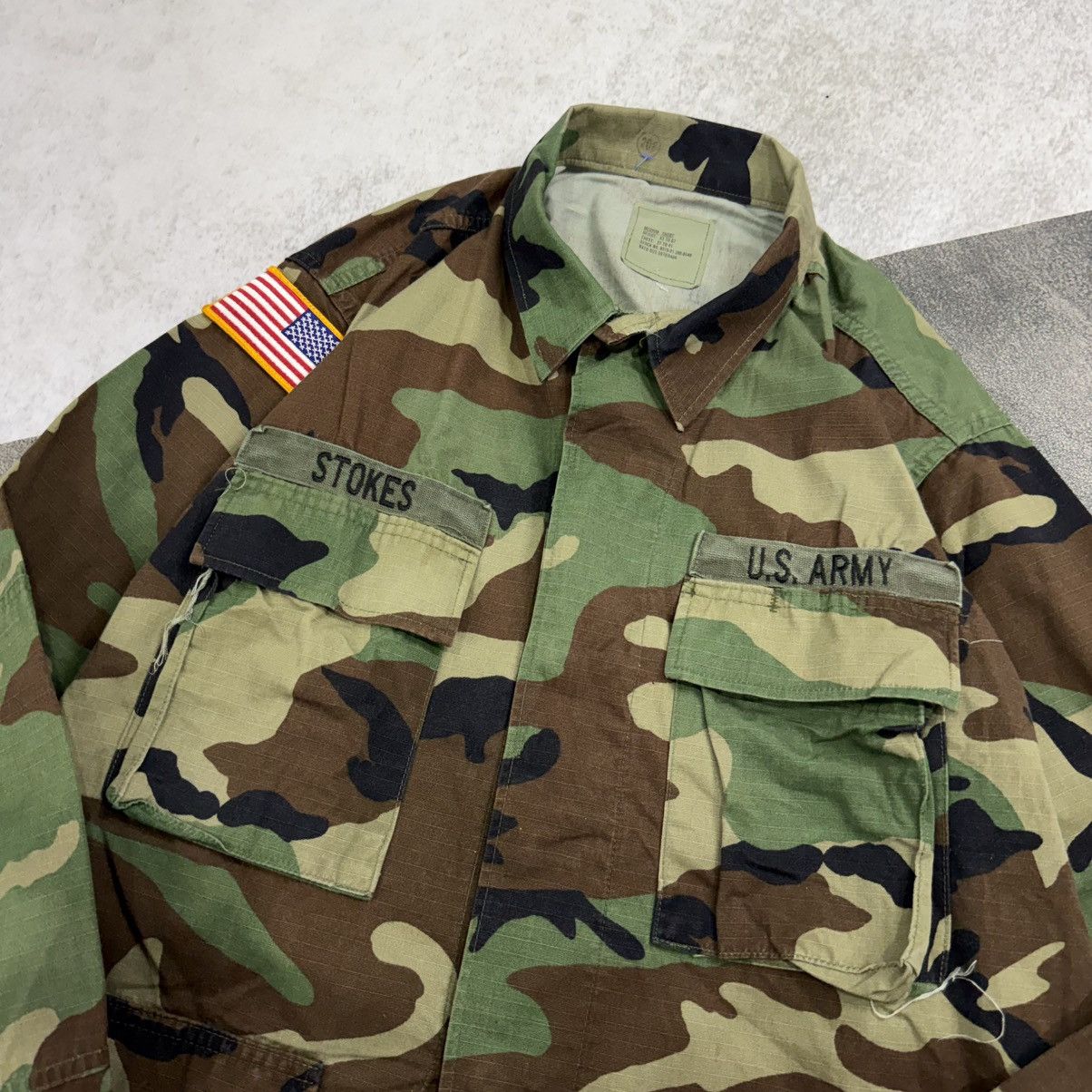 Vintage Vintage US ARMY BDU woodland jacket camouflage ripstop weath Size US XL / EU 56 / 4 - 3 Thumbnail