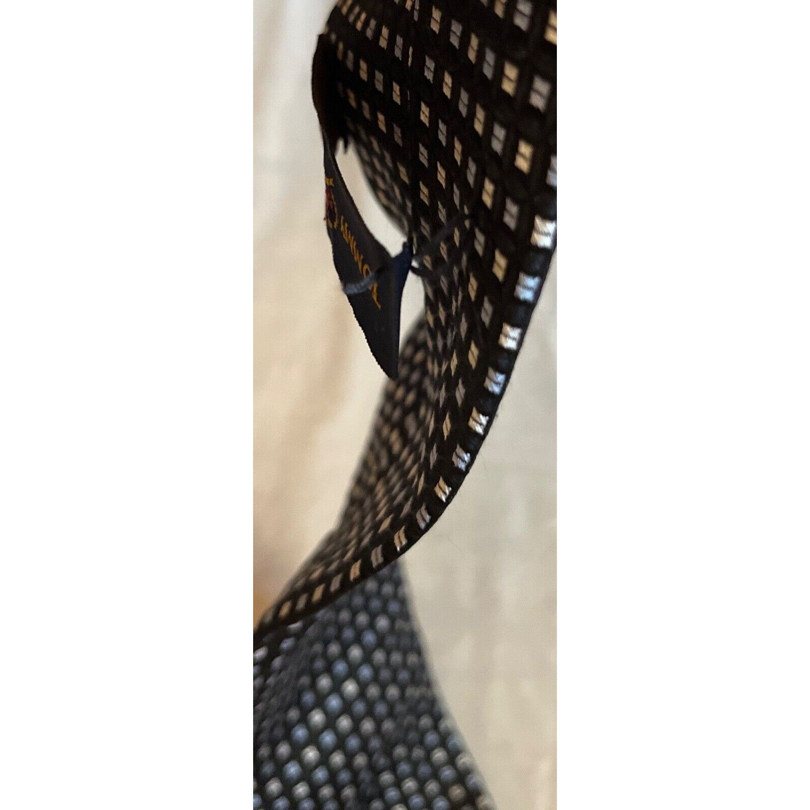 Tommy Hilfiger Tommy Hilfiger Silk Tie ~ Black & Blue ~ Necktie Size ONE SIZE - 8 Thumbnail