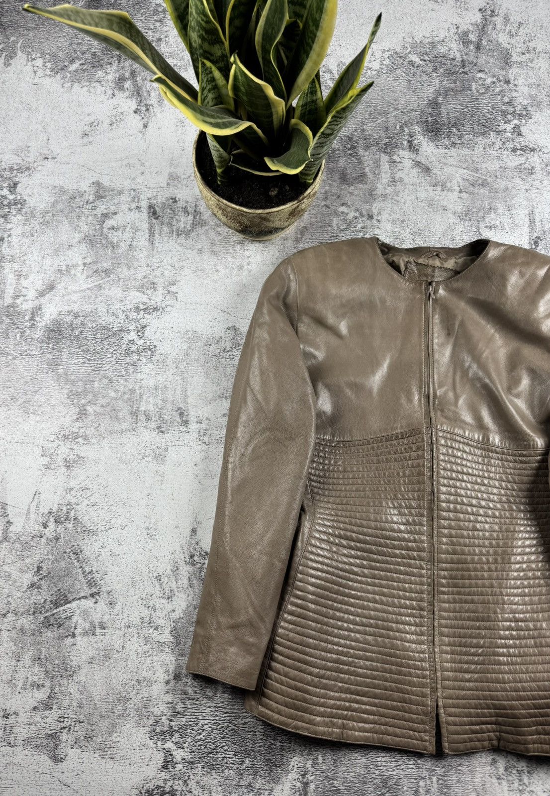 Claude Montana CLAUDE MONTANA VEST AGNEAU PLONGE 80S LEATHER COAT JACKET Size XL / US 12-14 / IT 48-50 - 2 Thumbnail