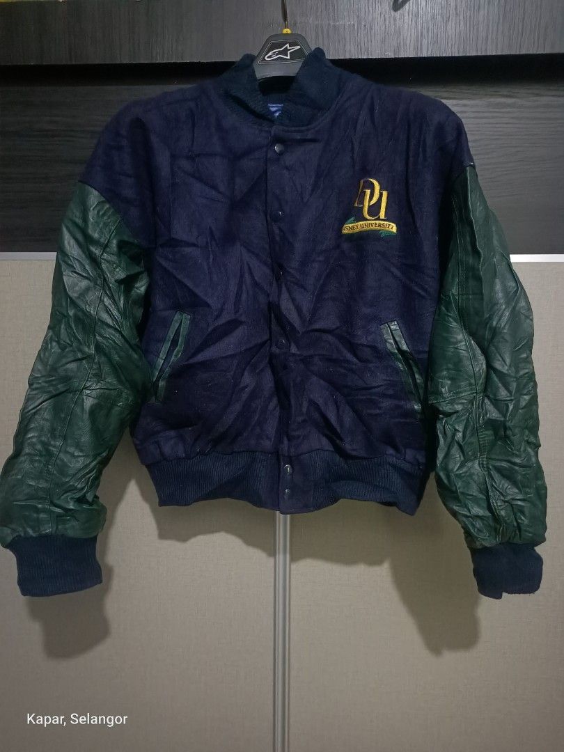 Disney × Vintage Vintage 90s Disney university varsity wool leather jacket Size US S / EU 44-46 / 1 - 1 Thumbnail
