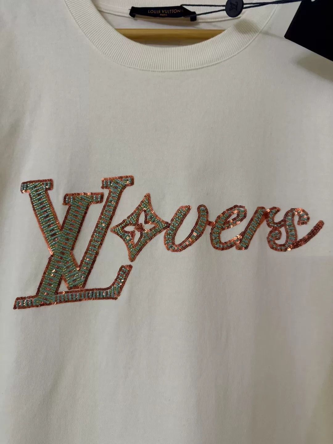 Louis Vuitton Louis Vuitton Pharrell LVers Rhinestone T-Shirt Size US XL / EU 56 / 4 - 3 Thumbnail