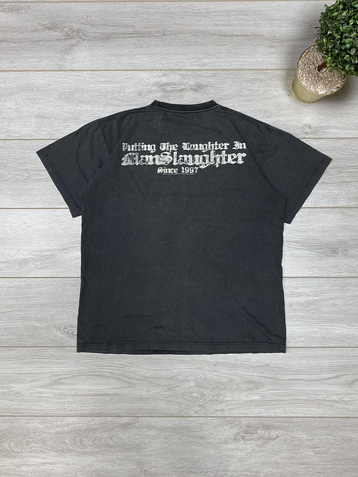 Band Tees FinnTroll 2006 skull ☠️ vintage faded t-shirt made in England Size US L / EU 52-54 / 3 - 2 Thumbnail
