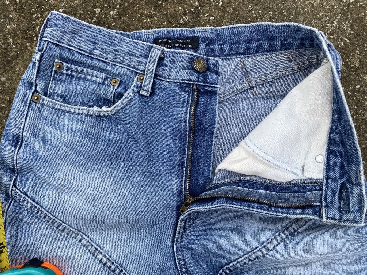 Japanese Brand BLUEWAY Buckleback Biker Jeans Size US 26 / EU 42 - 9 Thumbnail
