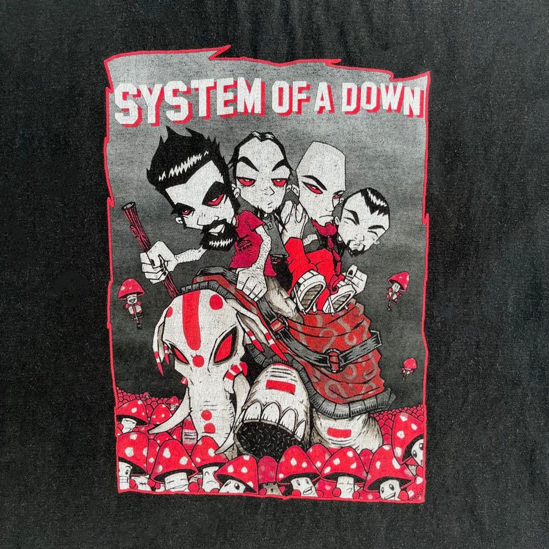 Band Tees × Vintage System of a Down 2002 Vintage Tour Band Elephant T-Shirt Size US XL / EU 56 / 4 - 3 Thumbnail