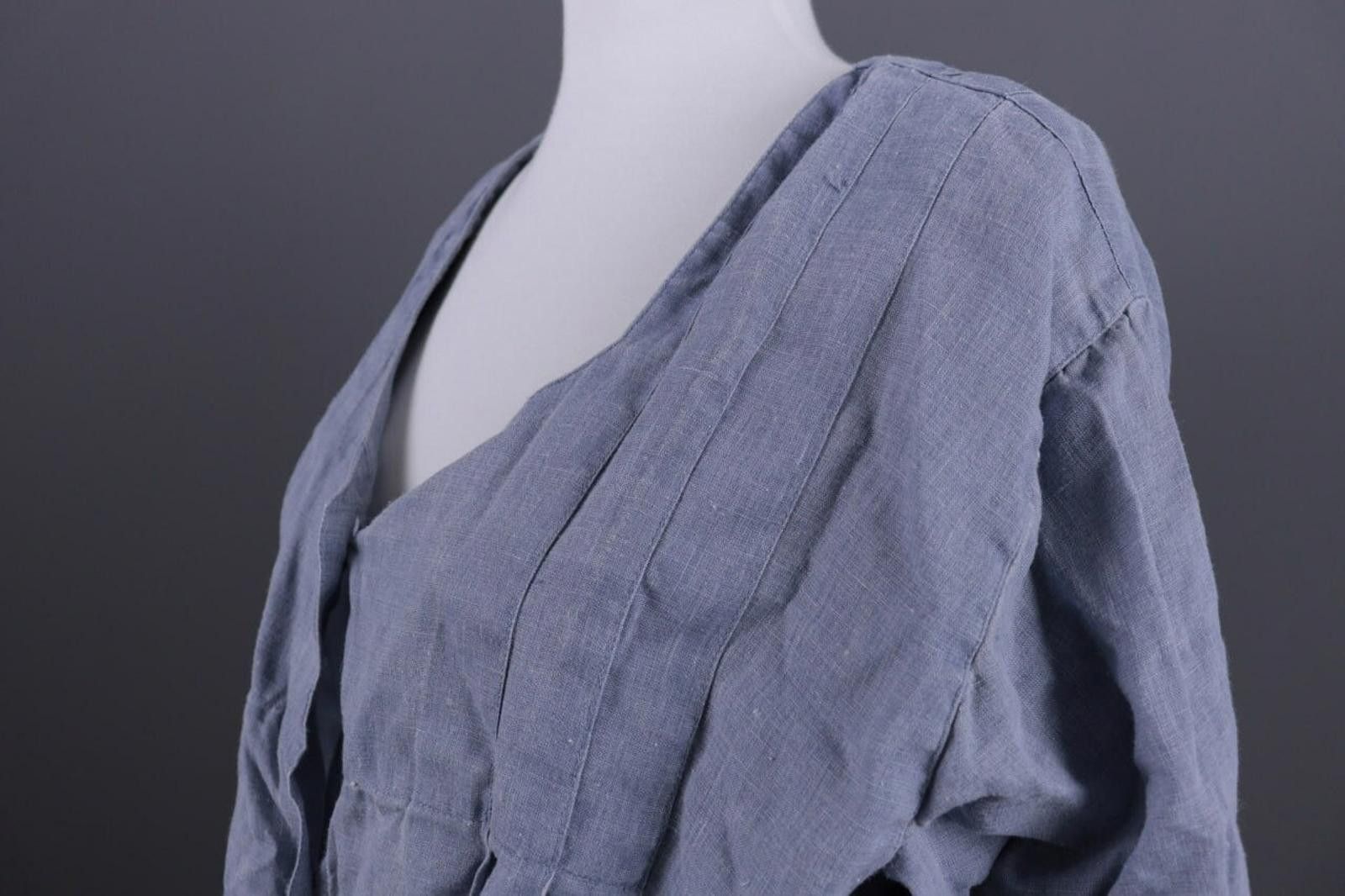 Designer Gudrun Sjoden Gray Lagenlook Blouson Midi Dress Size Xl Size XL / US 12-14 / IT 48-50 - 12 Thumbnail