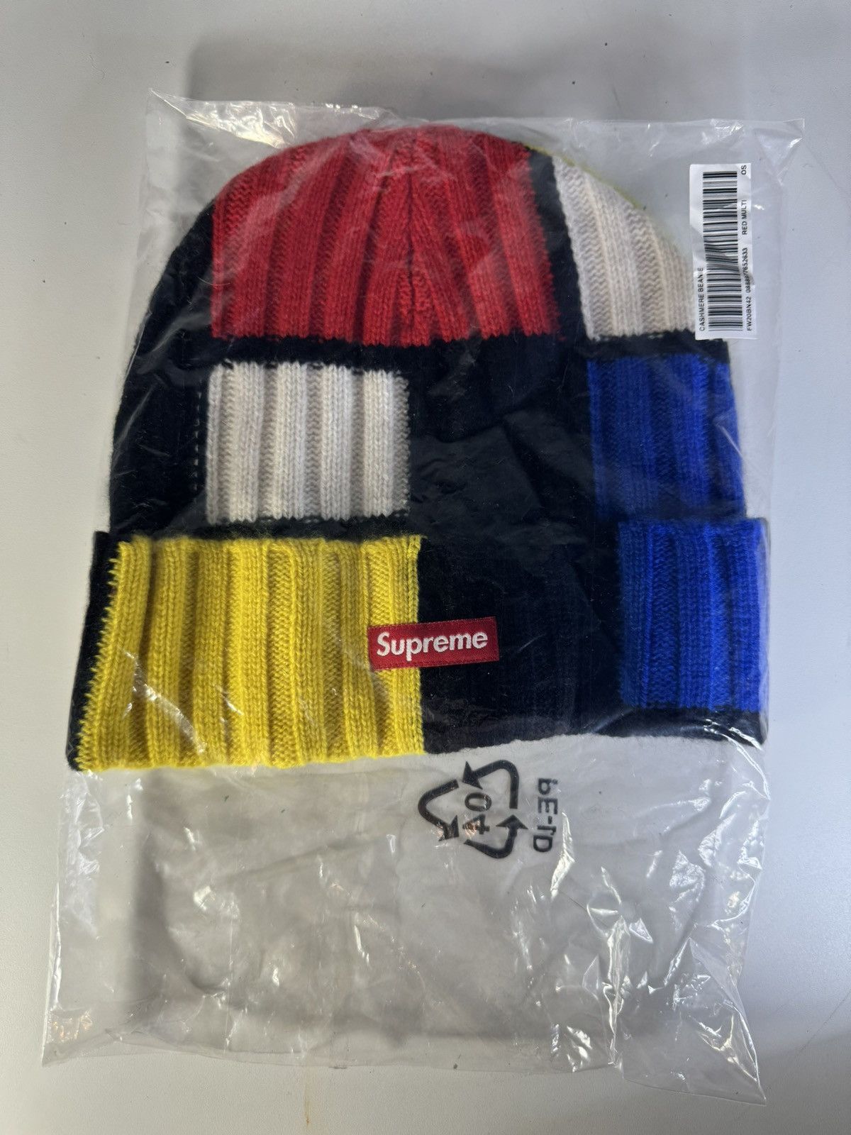 Supreme Argyle Cashmere Beanie Grey