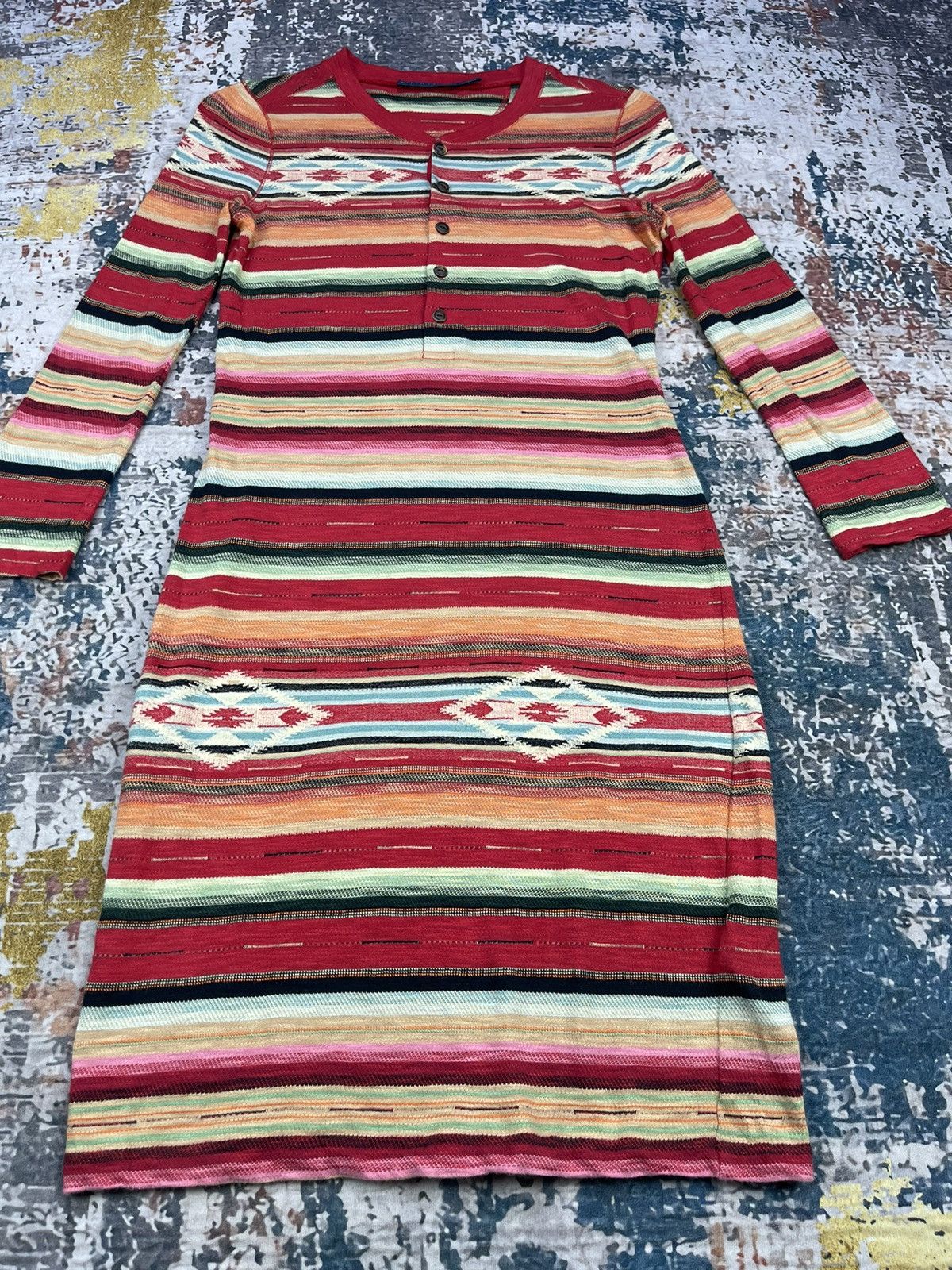 Ralph Lauren Ralph Lauren Native Aztec Midi Dress Size XS / US 0-2 / IT 36-38 - 4 Thumbnail
