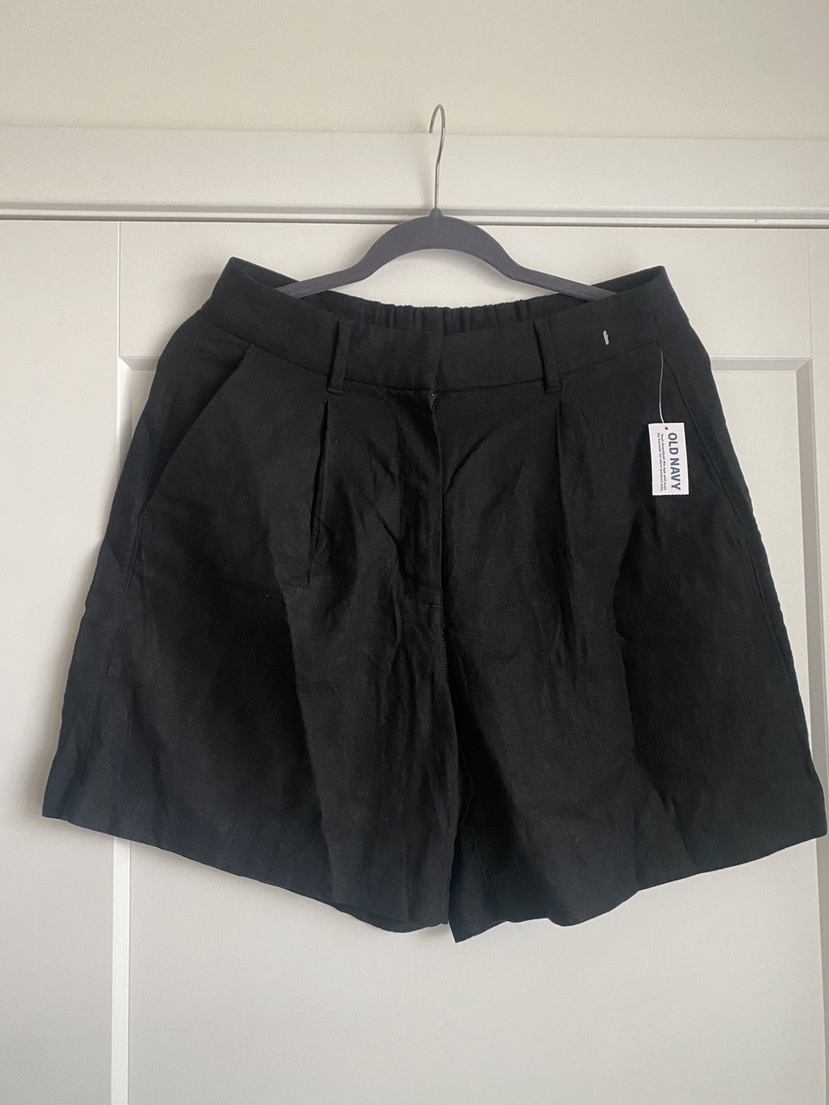 Old Navy NWT Old Navy High Waisted Black Linen Rayon Women’s Short Size 32" / US 10 / IT 46 - 3 Thumbnail