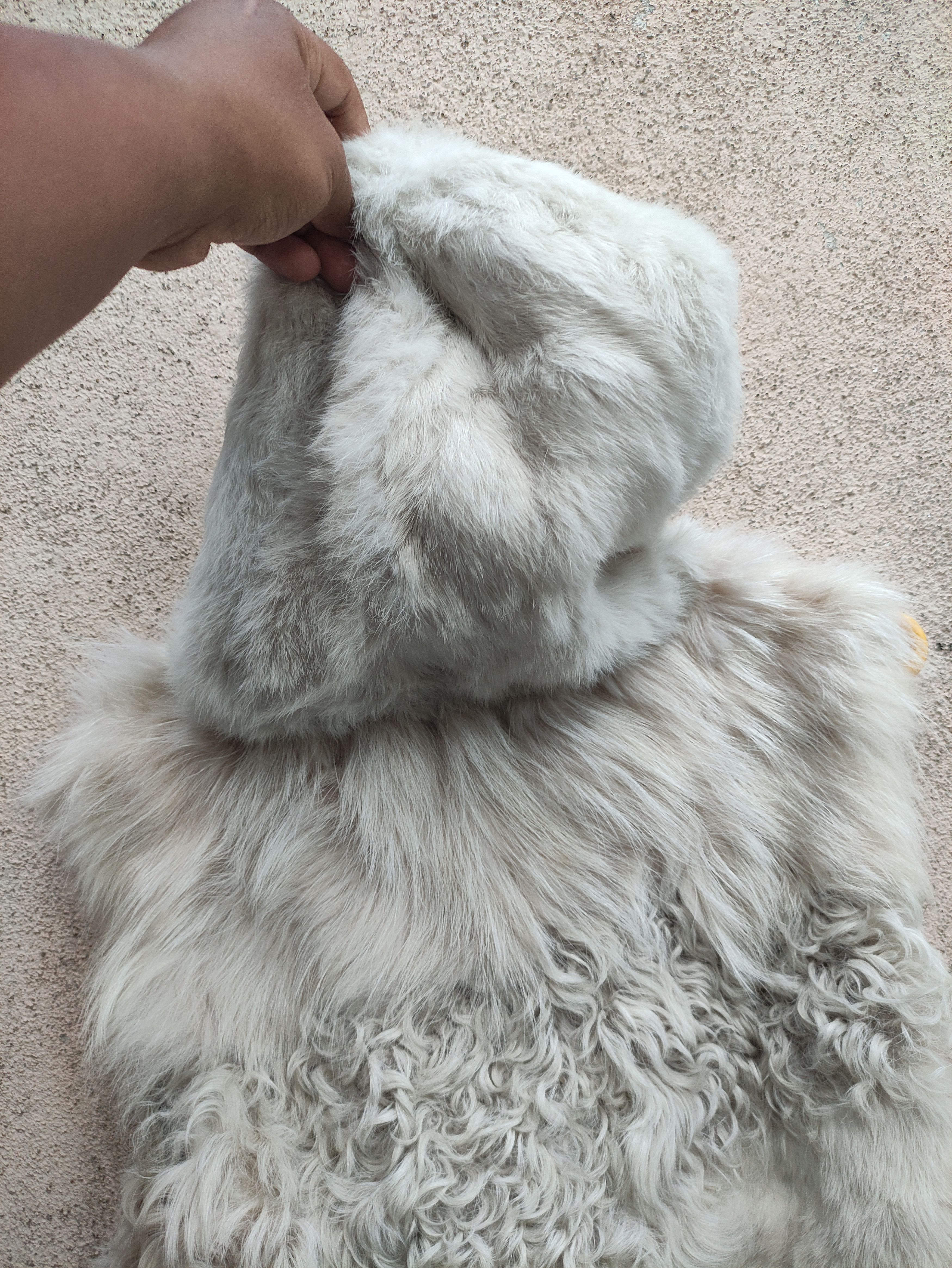 Japanese Brand D'deMOO PATCHWORK FAUX FUR RABBIT RACCOON GILET VEST HOODED Size S / US 4 / IT 40 - 6 Thumbnail