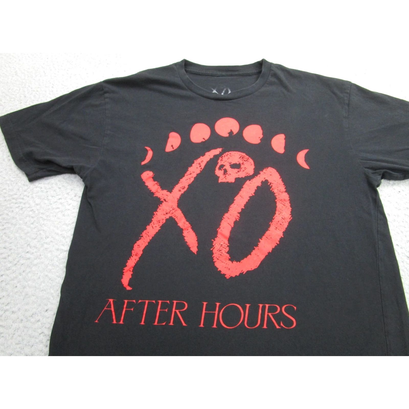 Vintage The Weeknd XO After Hours Shirt Mens Medium Black Red Skull Moon Graphic Tee Size US M / EU 48-50 / 2 - 2 Thumbnail