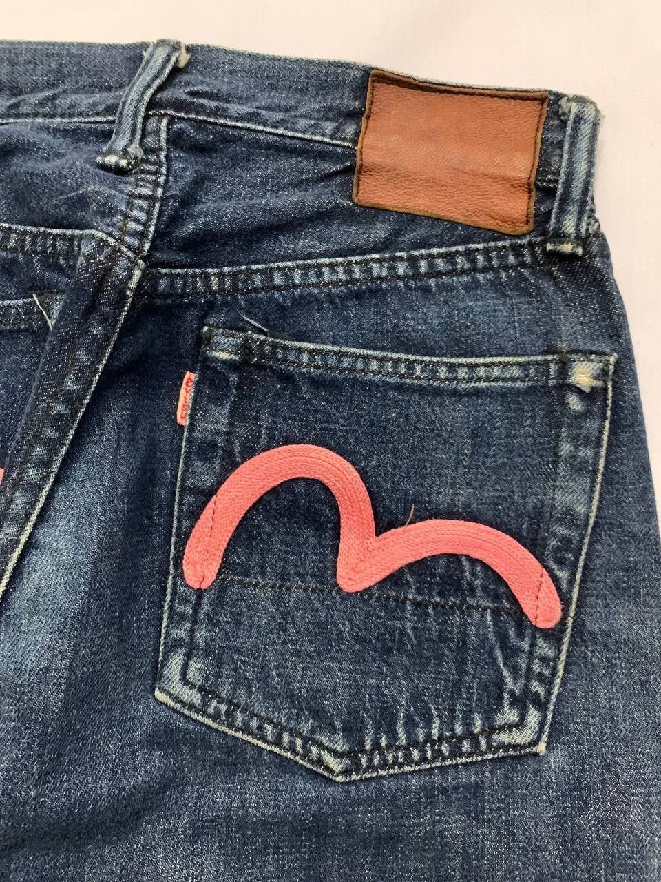 Evisu Vintage 2000s Evisu Pink Seagull Embroidery Selvedge Jeans Size US 26 / EU 42 - 7 Thumbnail