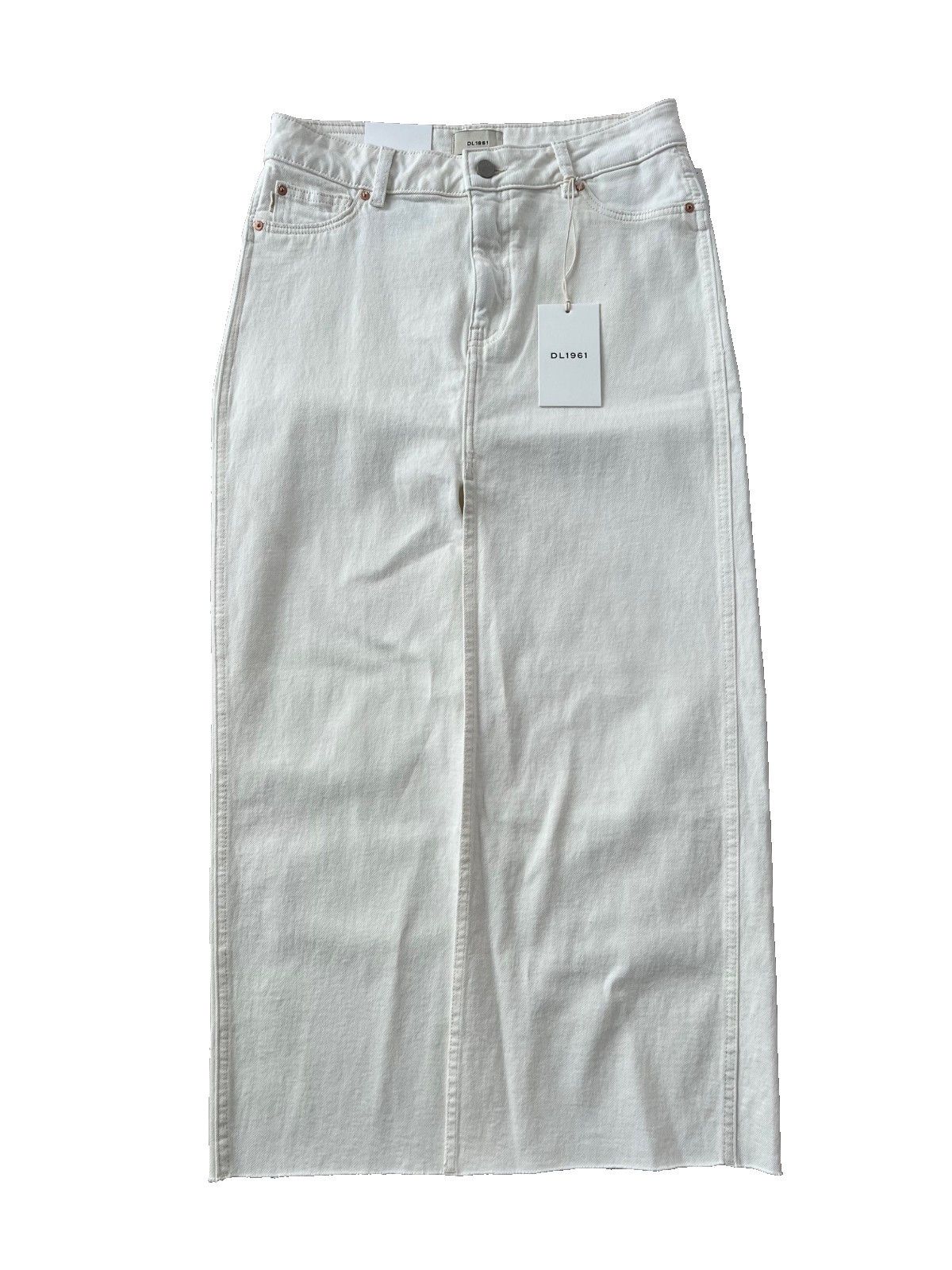 DL1961 DL1961 Asra Maxi Slit Denim Skirt Ecru ( 26 ) Size 26" / US 2 / IT 38 - 6 Thumbnail