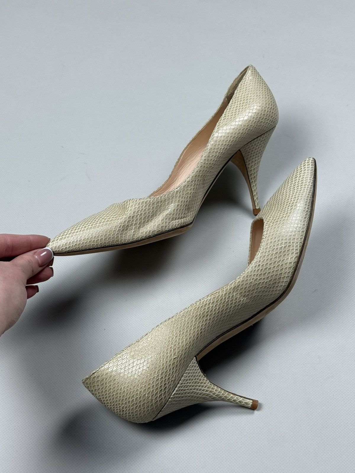 Valentino Valentino Garavani Snakeskin Pattern Leather Heels Shoes Size US 10 / IT 40 - 17 Thumbnail