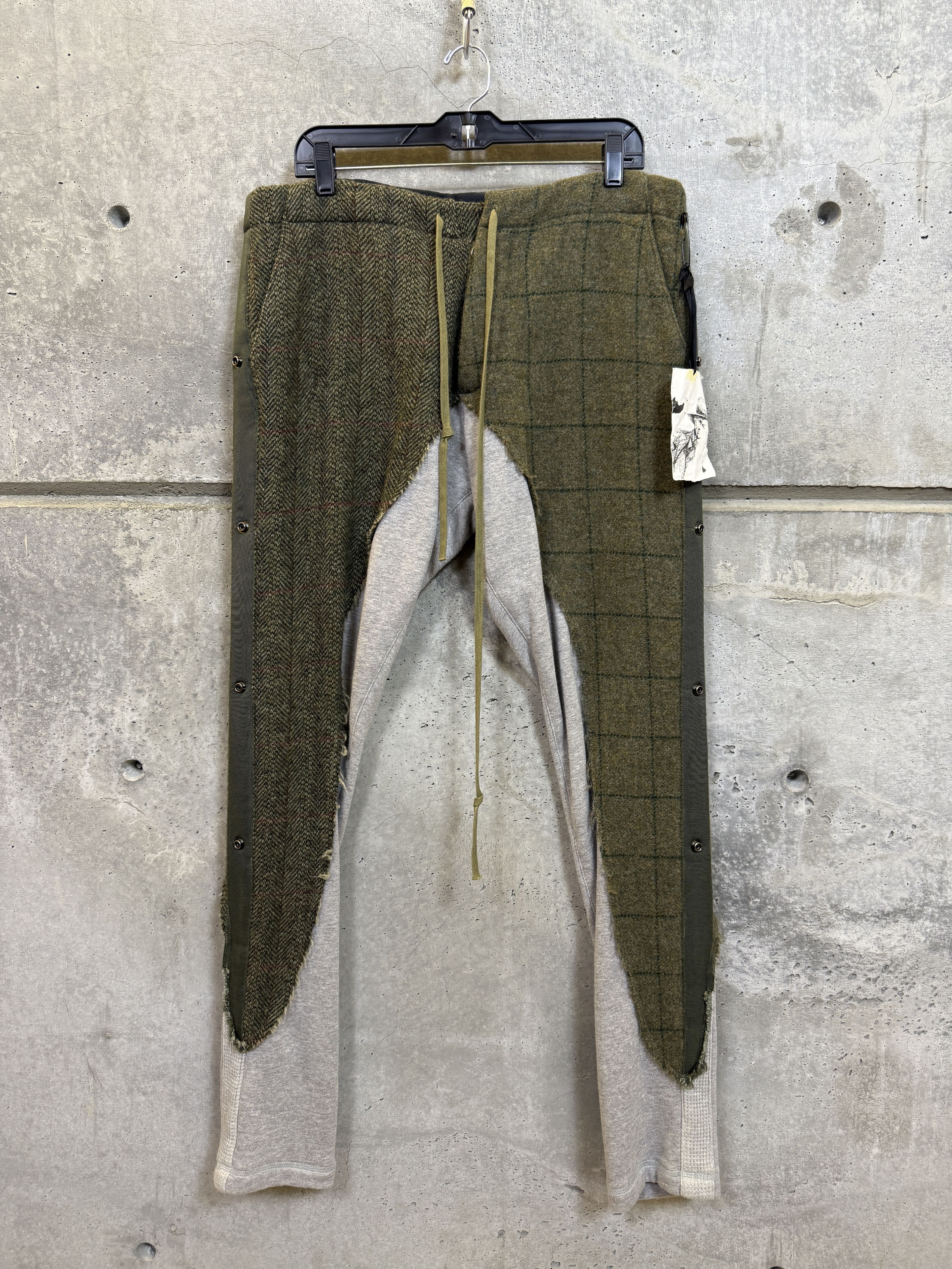 Greg Lauren $1.4k Greg Lauren 50/50 Army Tweed / Terry Long Pant Size US 34 / EU 50 - 1 Thumbnail