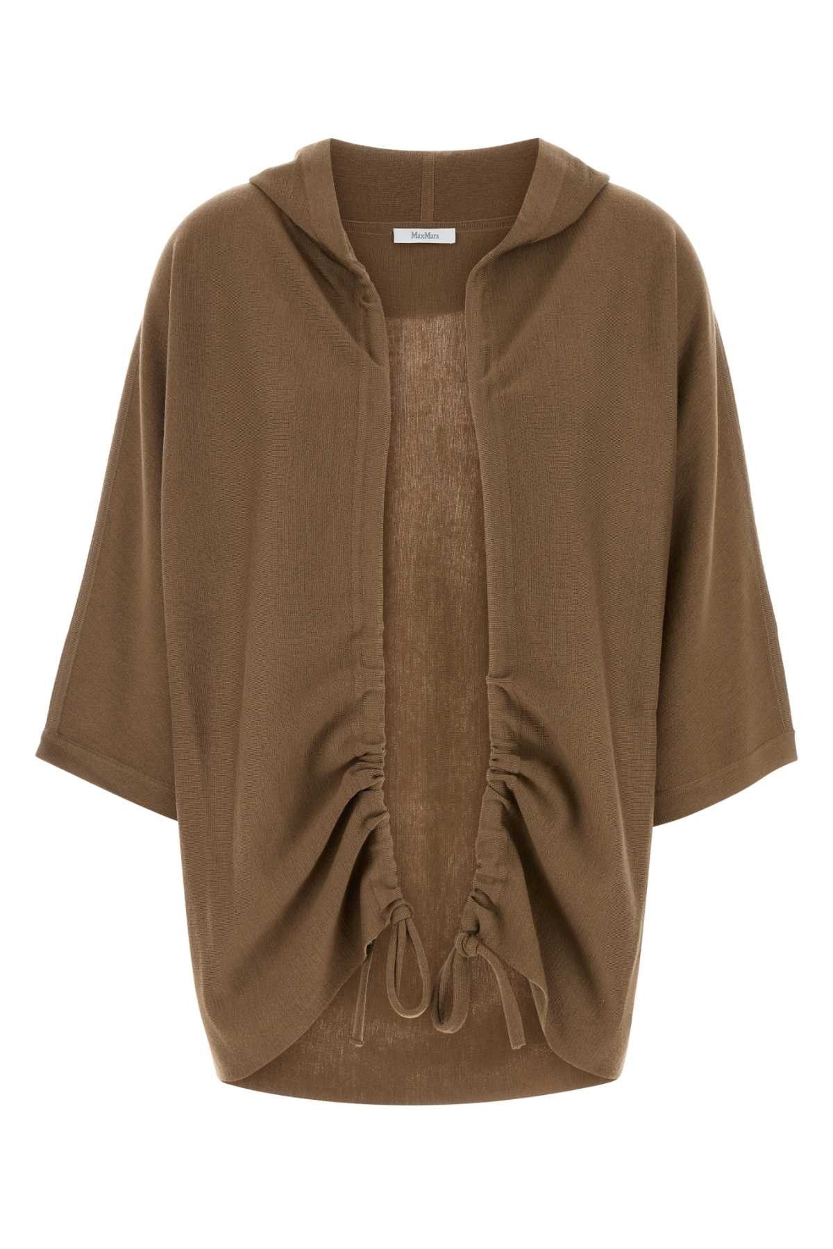 Max Mara Brown Wool Aster Cardigan Size S / US 4 / IT 40 - 1 Thumbnail