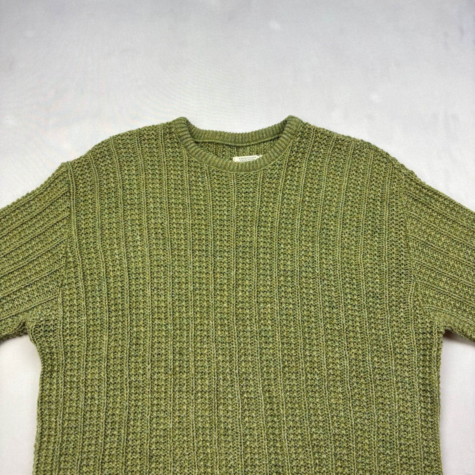 Vintage VTG Cape Isle Knitters Mohair Wool Blend Fisherman Sweater L Size US L / EU 52-54 / 3 - 2 Thumbnail